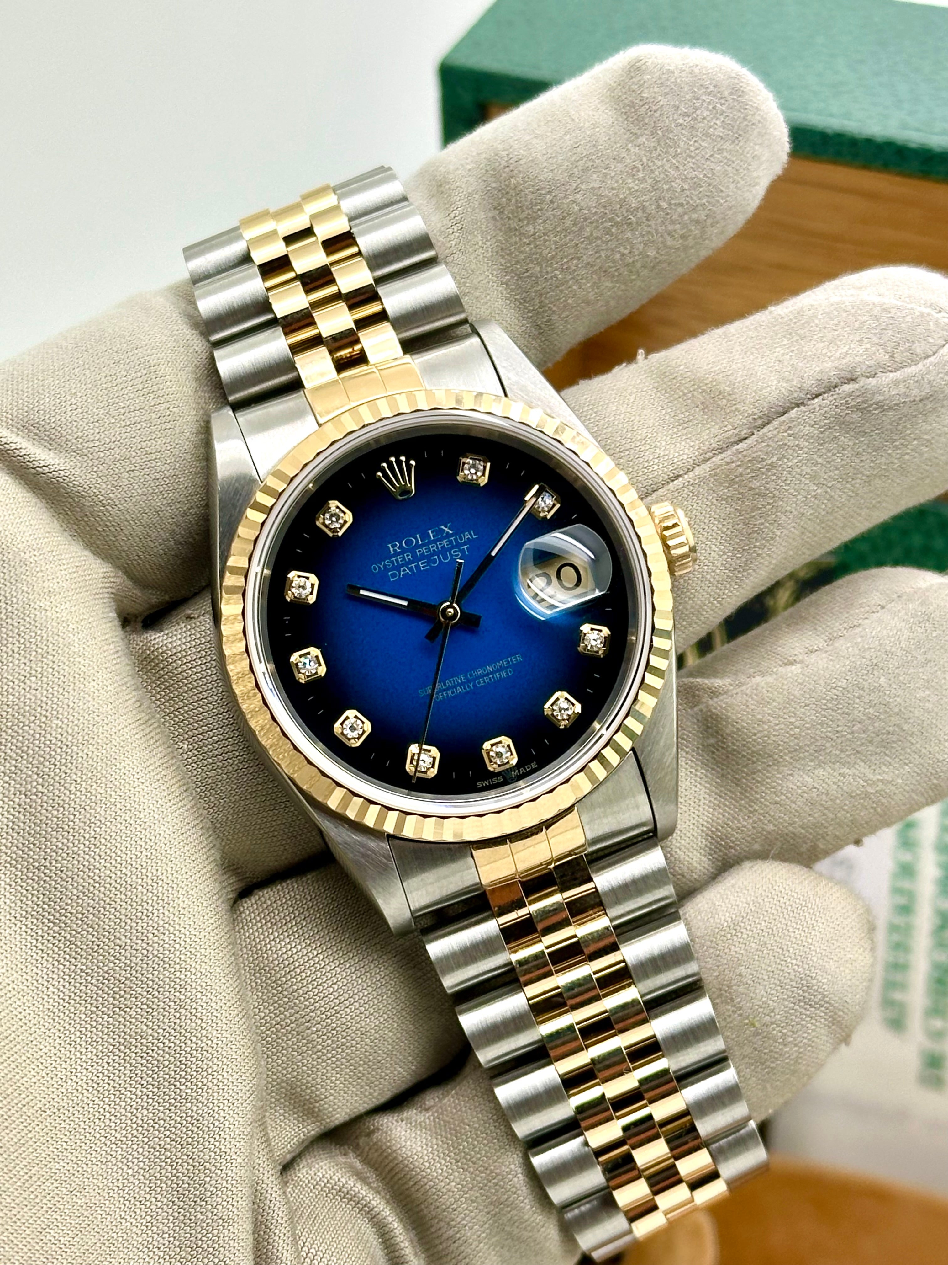 Rolex Datejust 36 acciaio oro Dial Degradée Diamanti