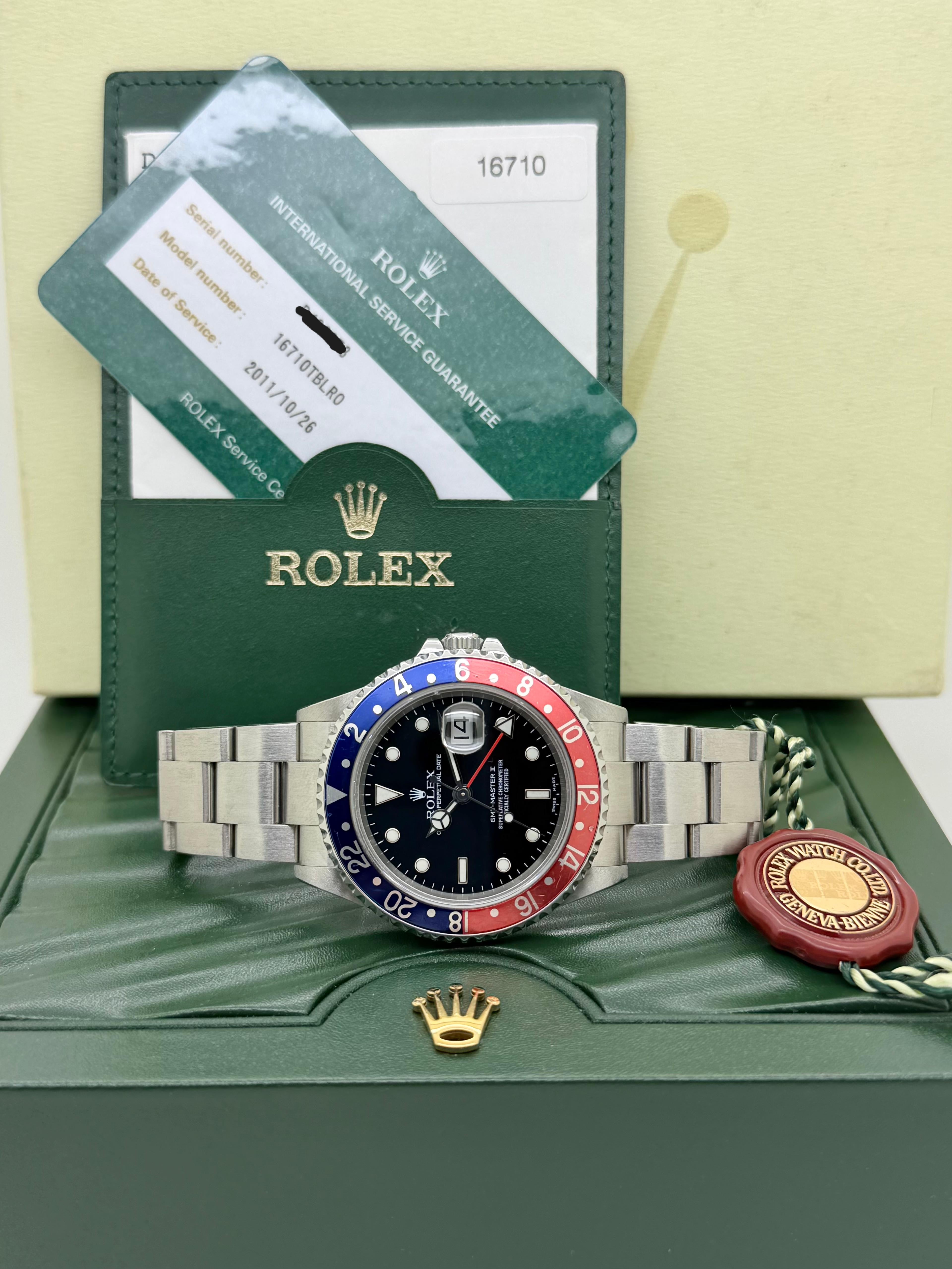 Rolex GMT Master II Pepsi 16710 Full Set