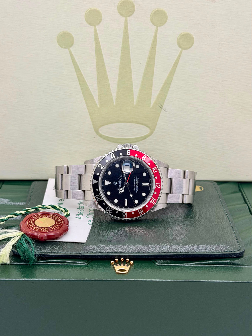 Rolex GMT Master II Coke 16710 Full Set Rectangular Dial