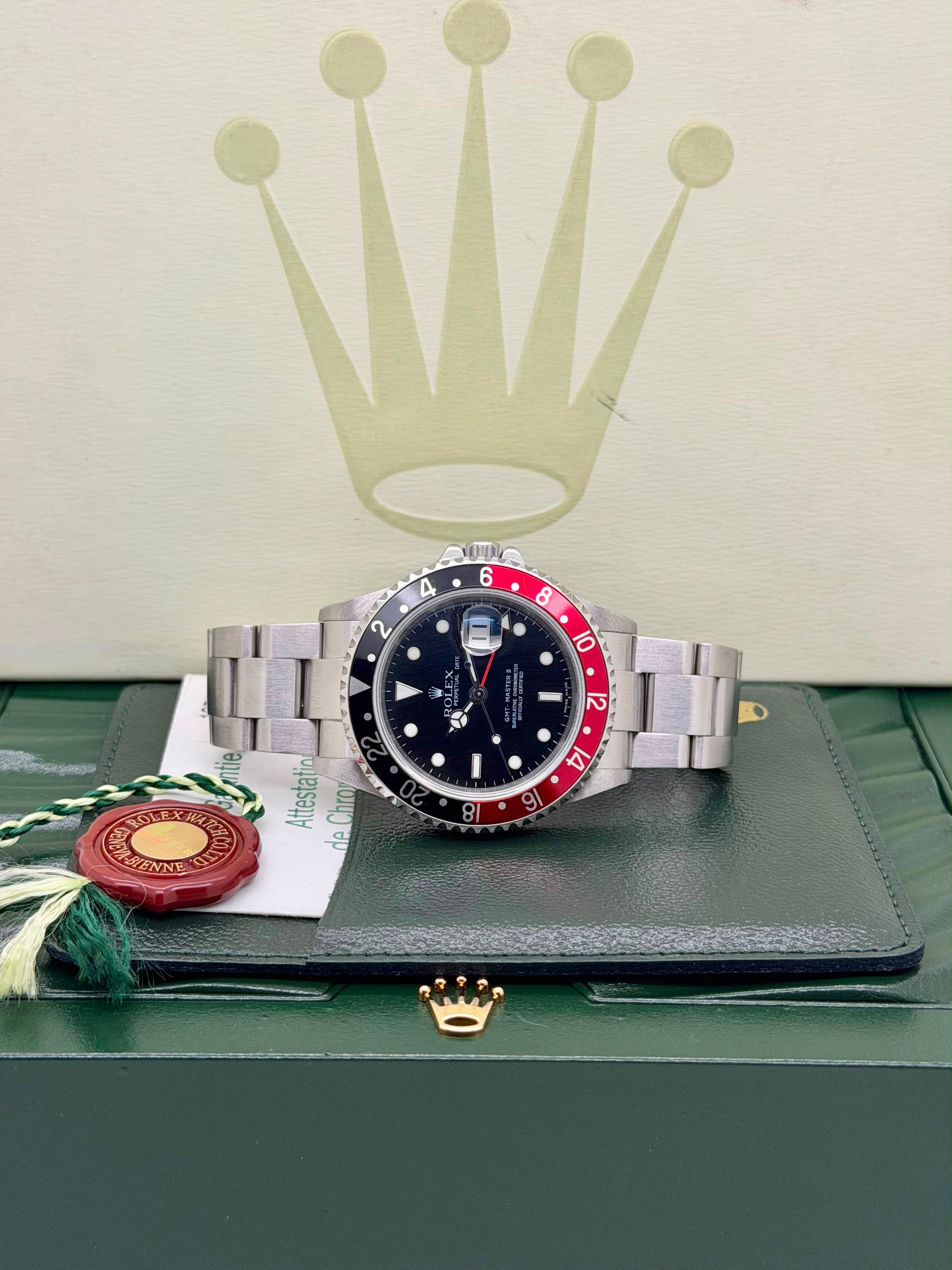 Rolex GMT Master II Coke 16710 Full Set Rectangular Dial