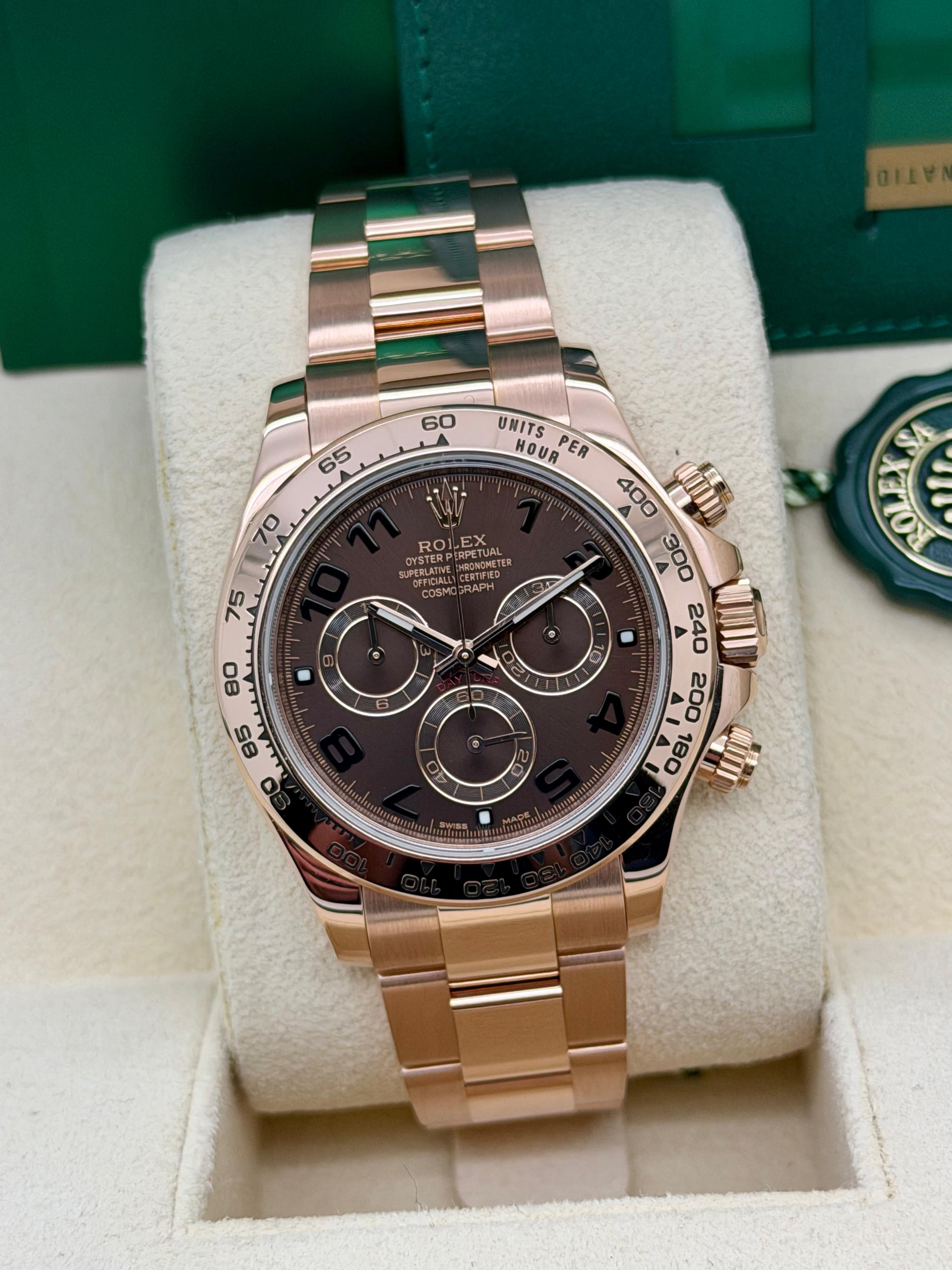 Rolex Daytona Everose Chocolate Dial 116505 Full Set