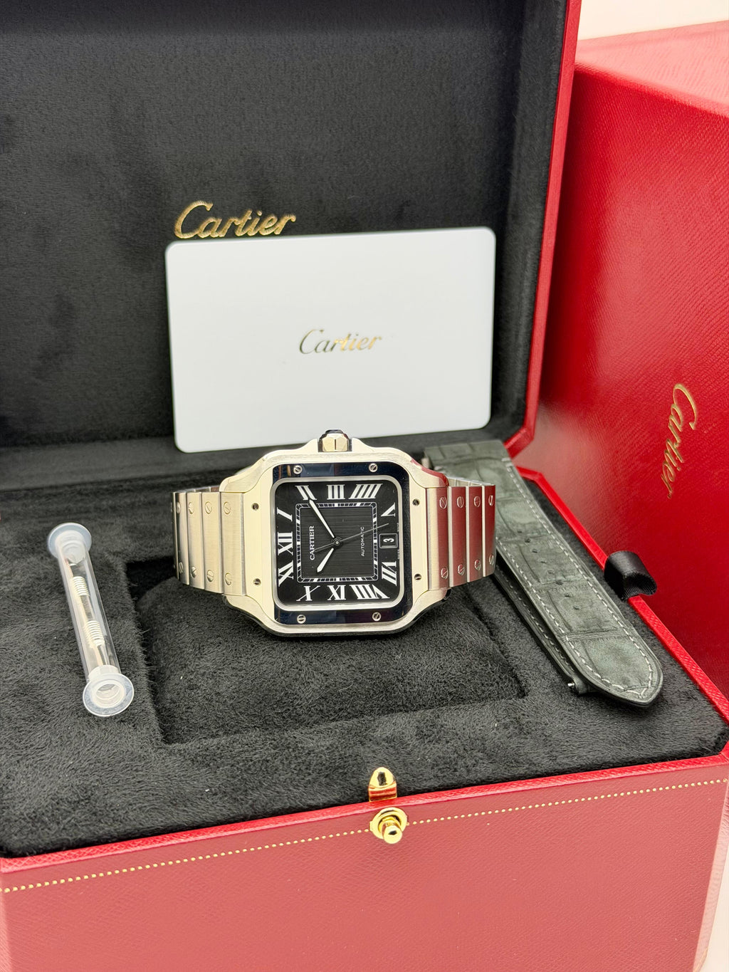 Cartier Santos Black Large Nuovo Full Set 2026 WSSA0096