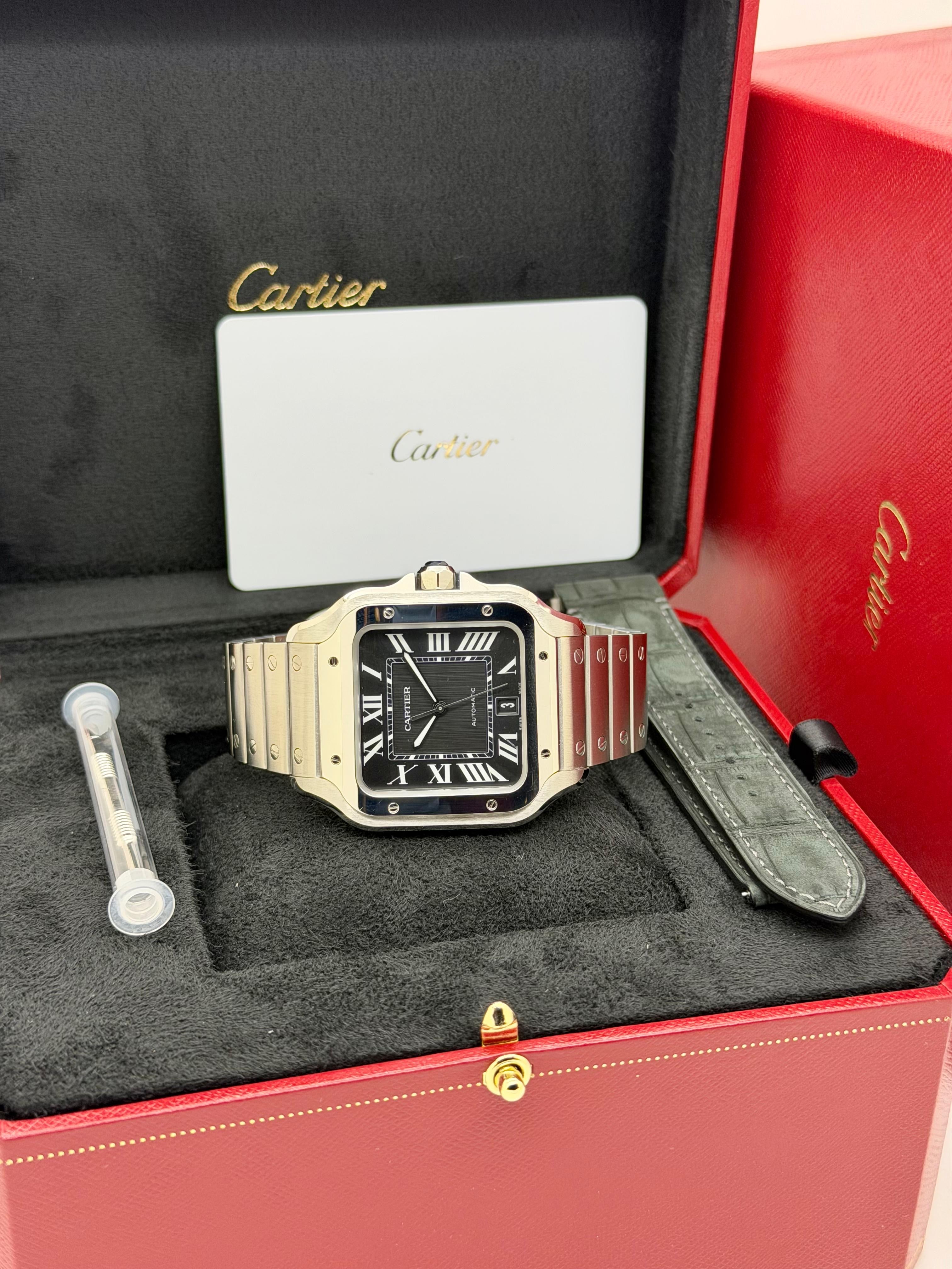 Cartier Santos Black Large Nuovo Full Set 2026 WSSA0096