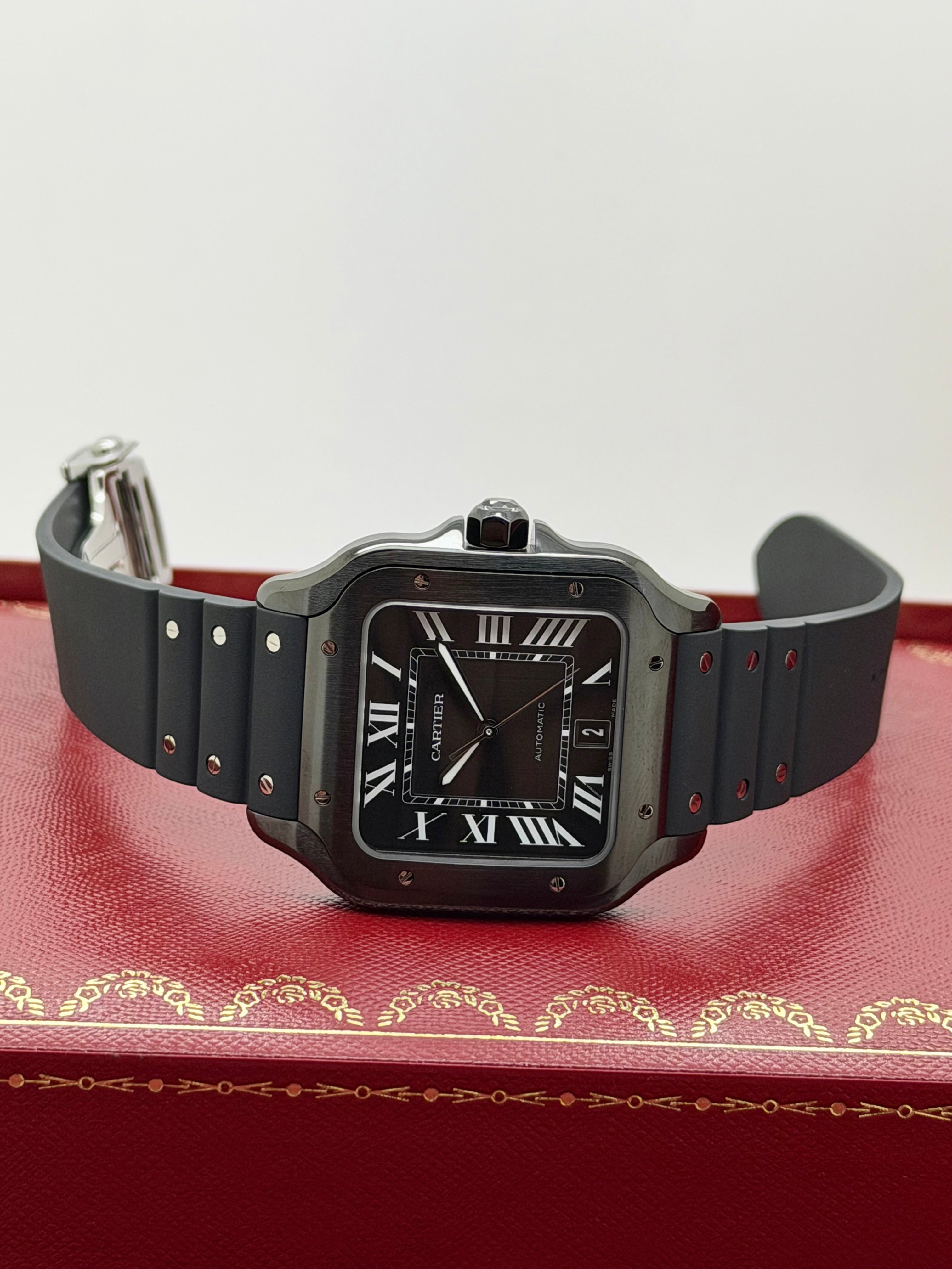 Cartier Santos Black ADLC Large nuovo Full Set