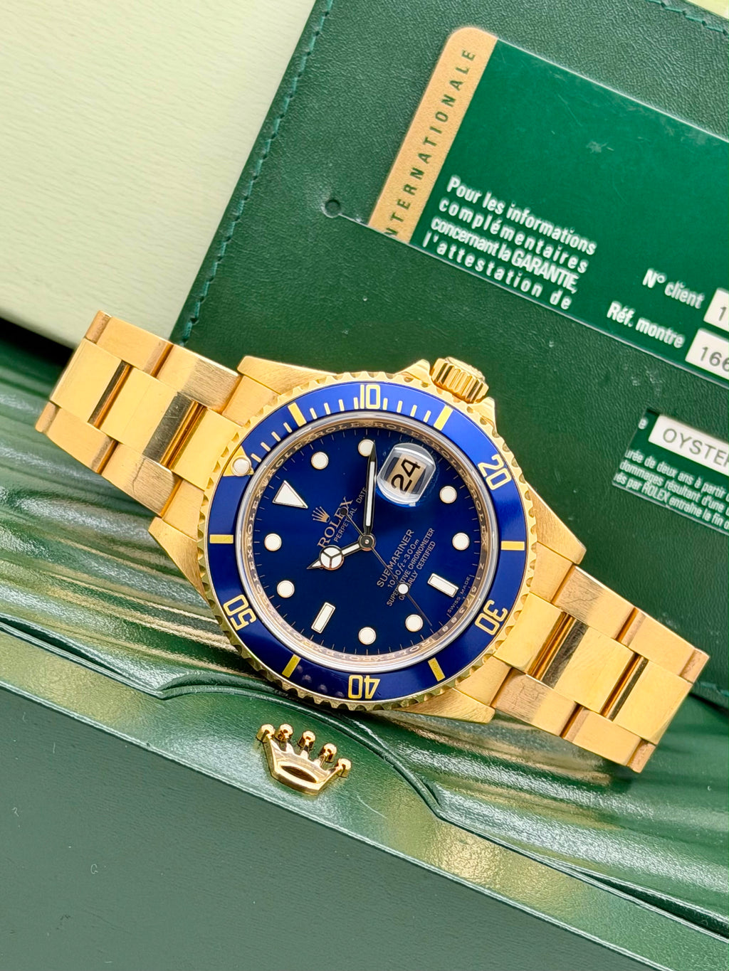 Rolex Submariner Date 16618 Oro 18K Full Set