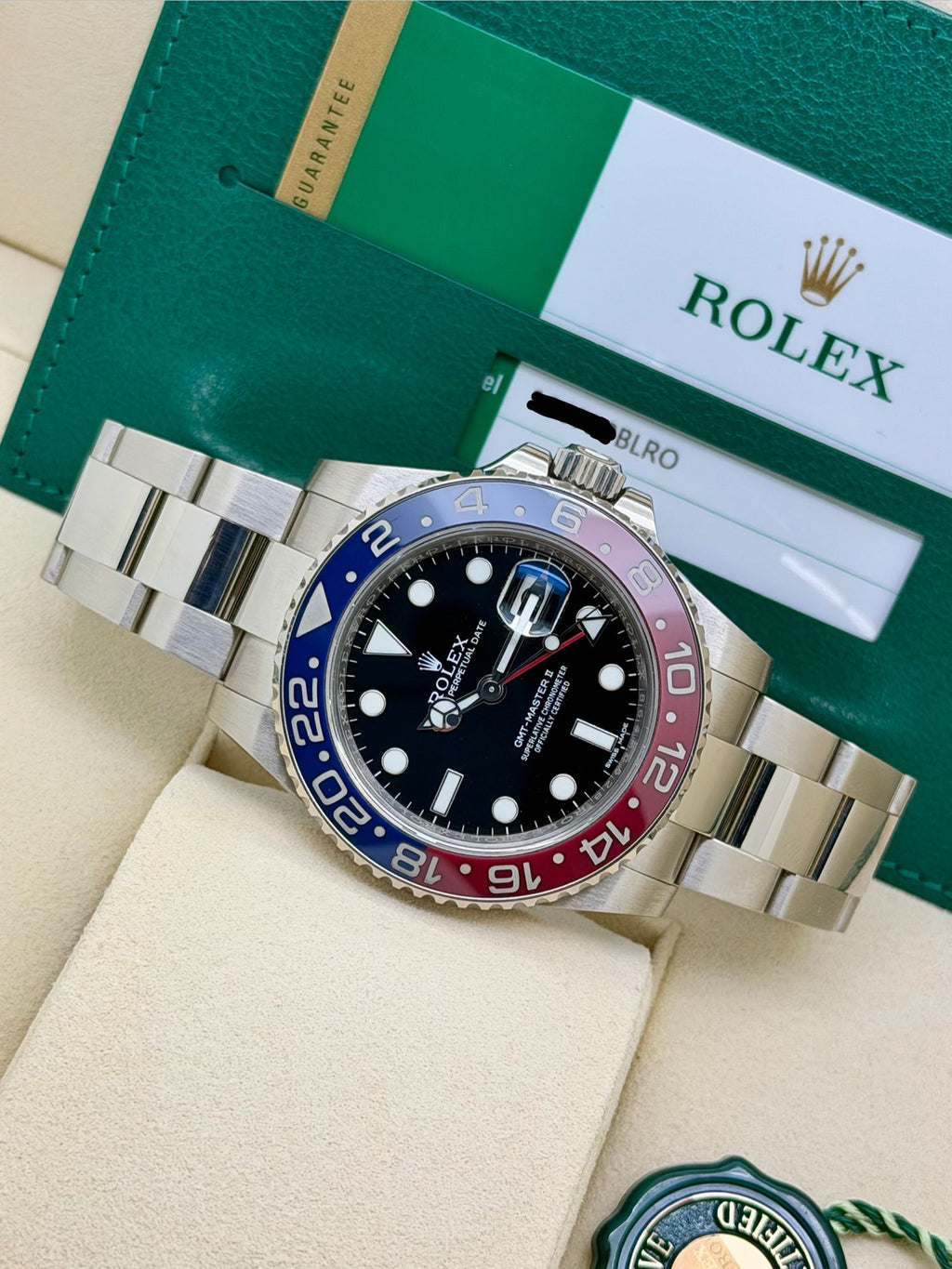 Rolex GMT Master II Pepsi  116719BLRO Oro Bianco Full Set