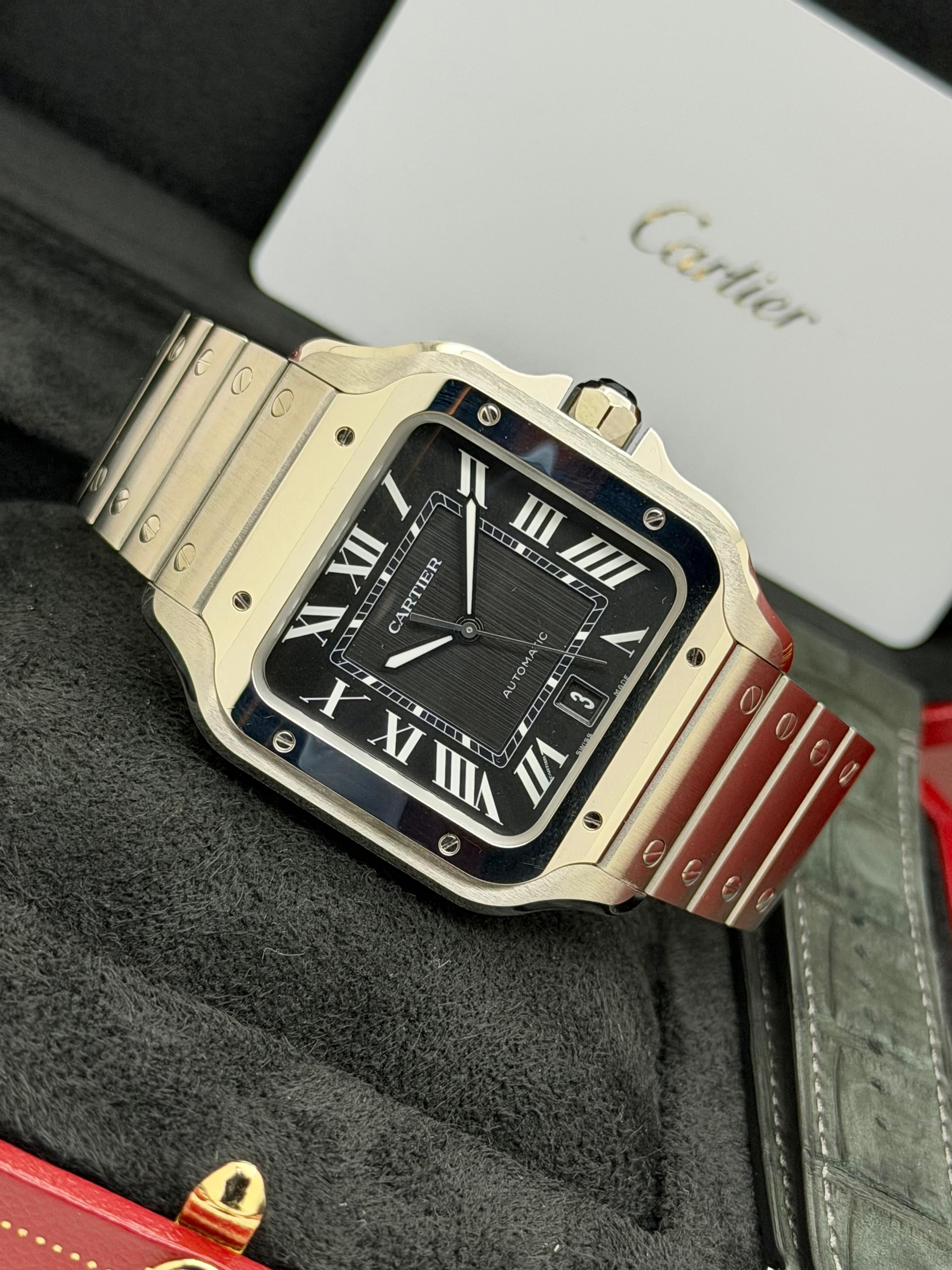 Cartier Santos Black Large Nuovo Full Set 2026 WSSA0096