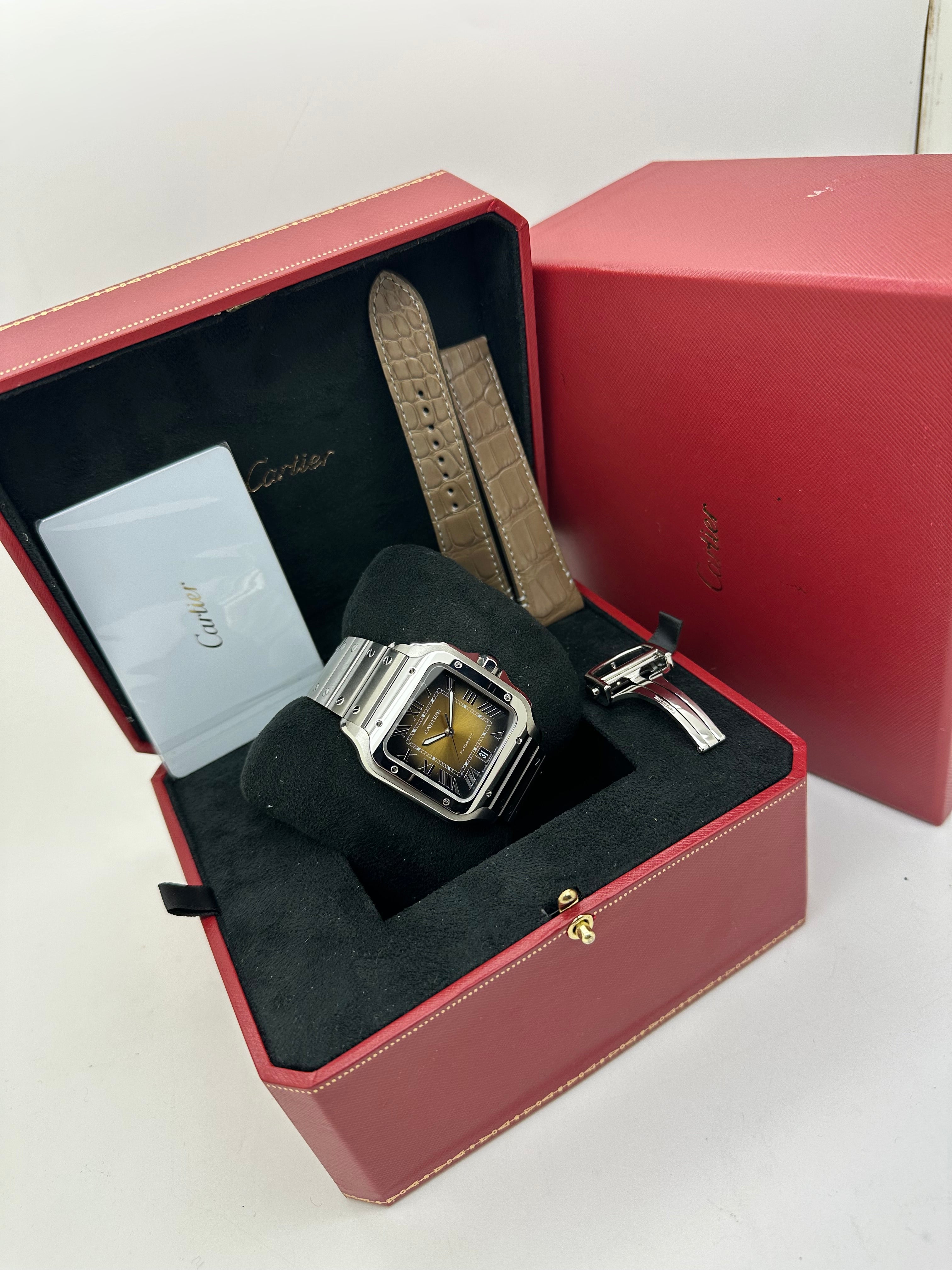 Cartier Santos Large Brown Full Set