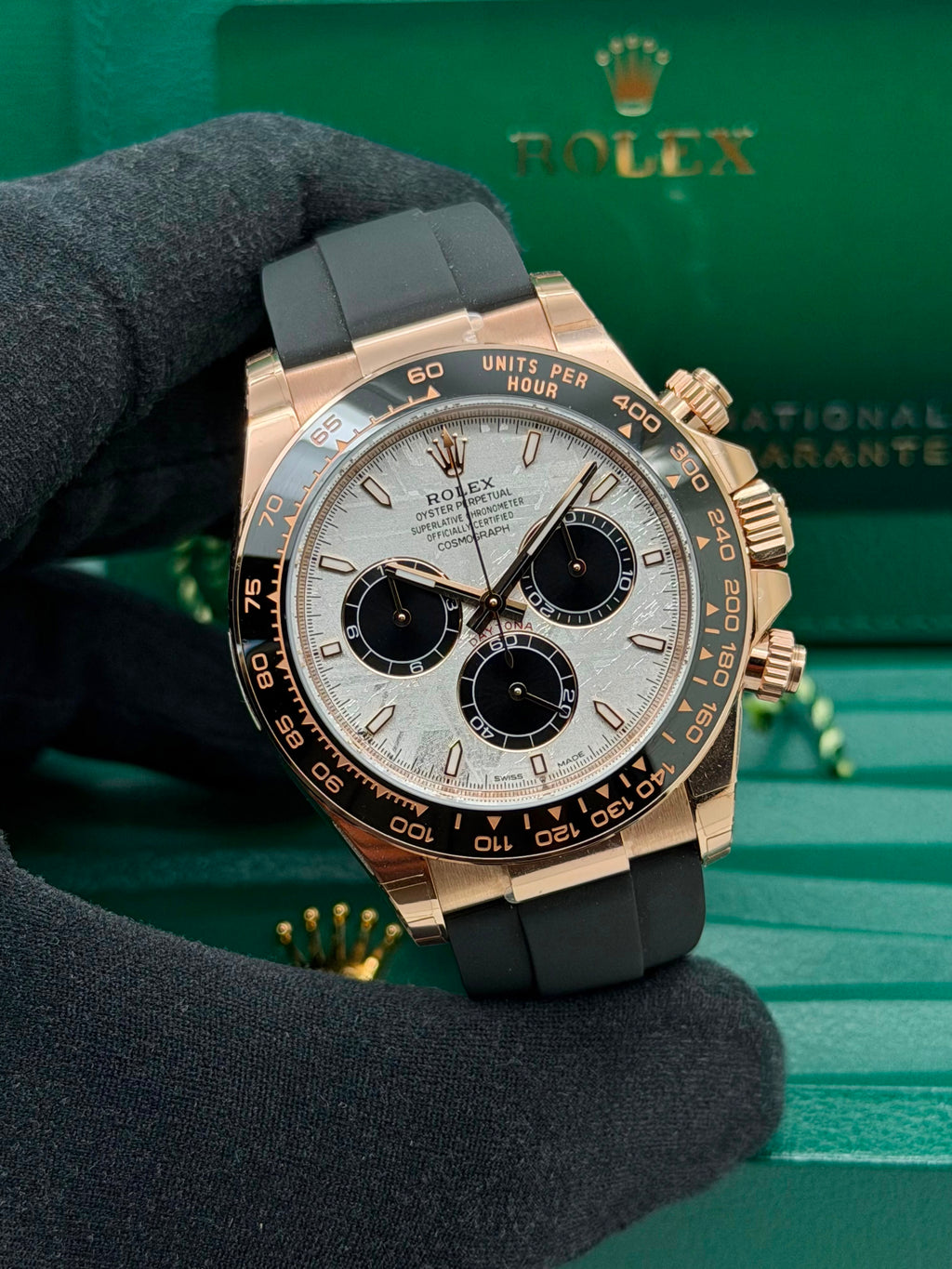 Rolex Daytona Everose Meteorite Oysterflex Ref. 126515LN Full Set Stickers New
