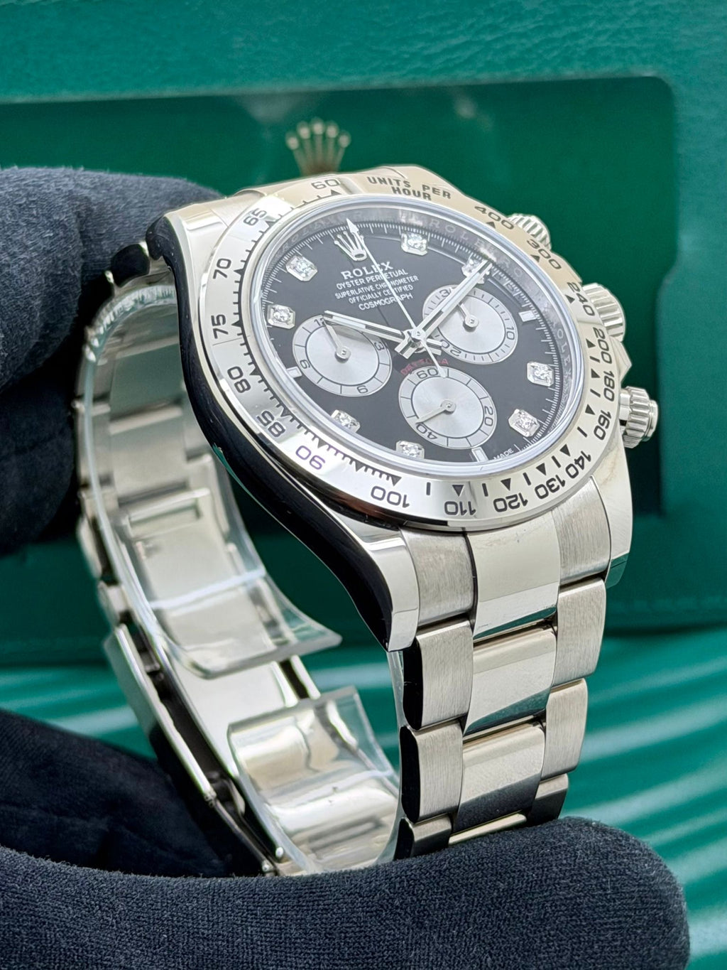 Rolex Daytona 126509 White Gold 18k Nero Brilli mai lucidato