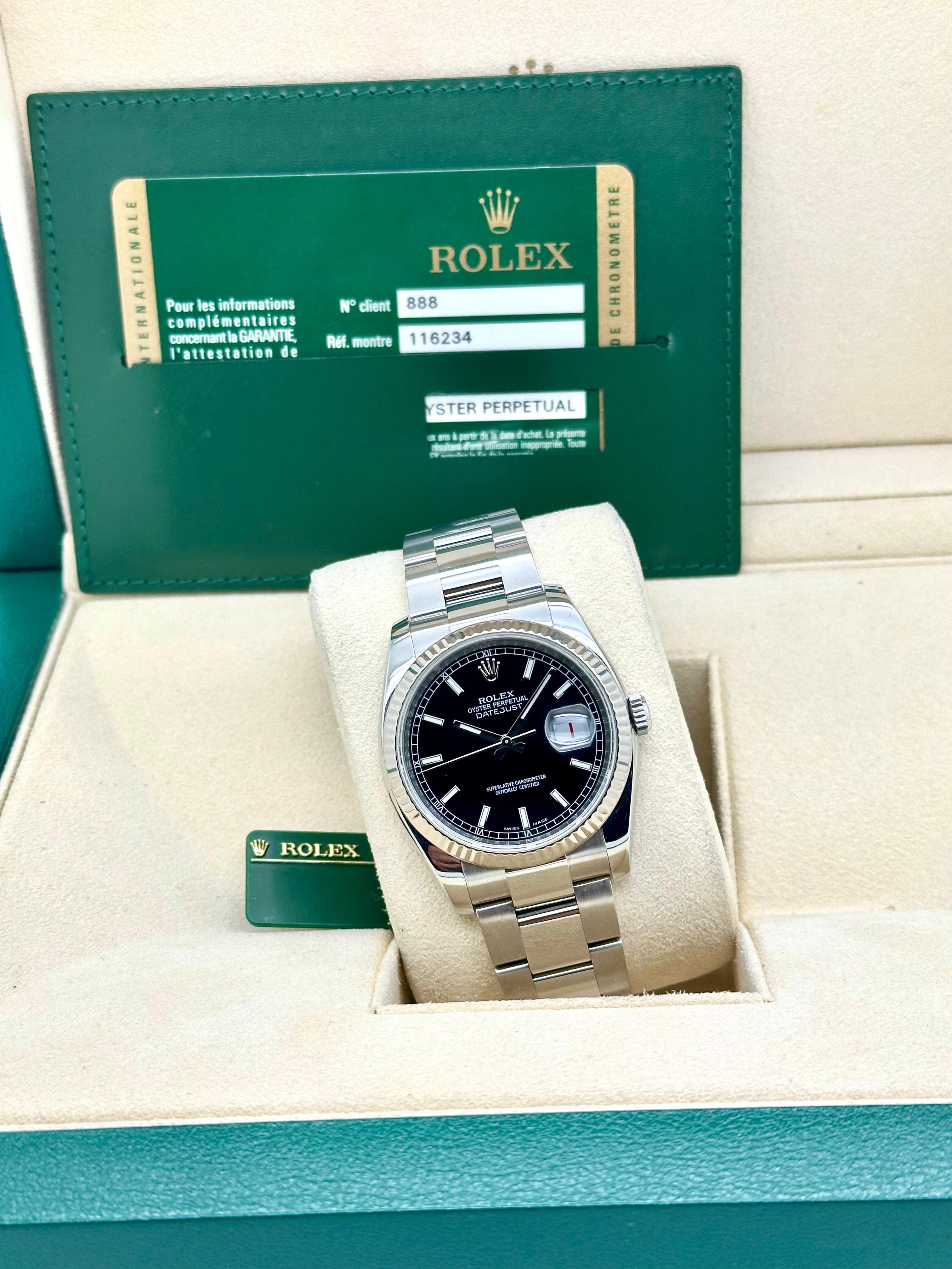 Rolex Datejust 36 acciaio Dial nero