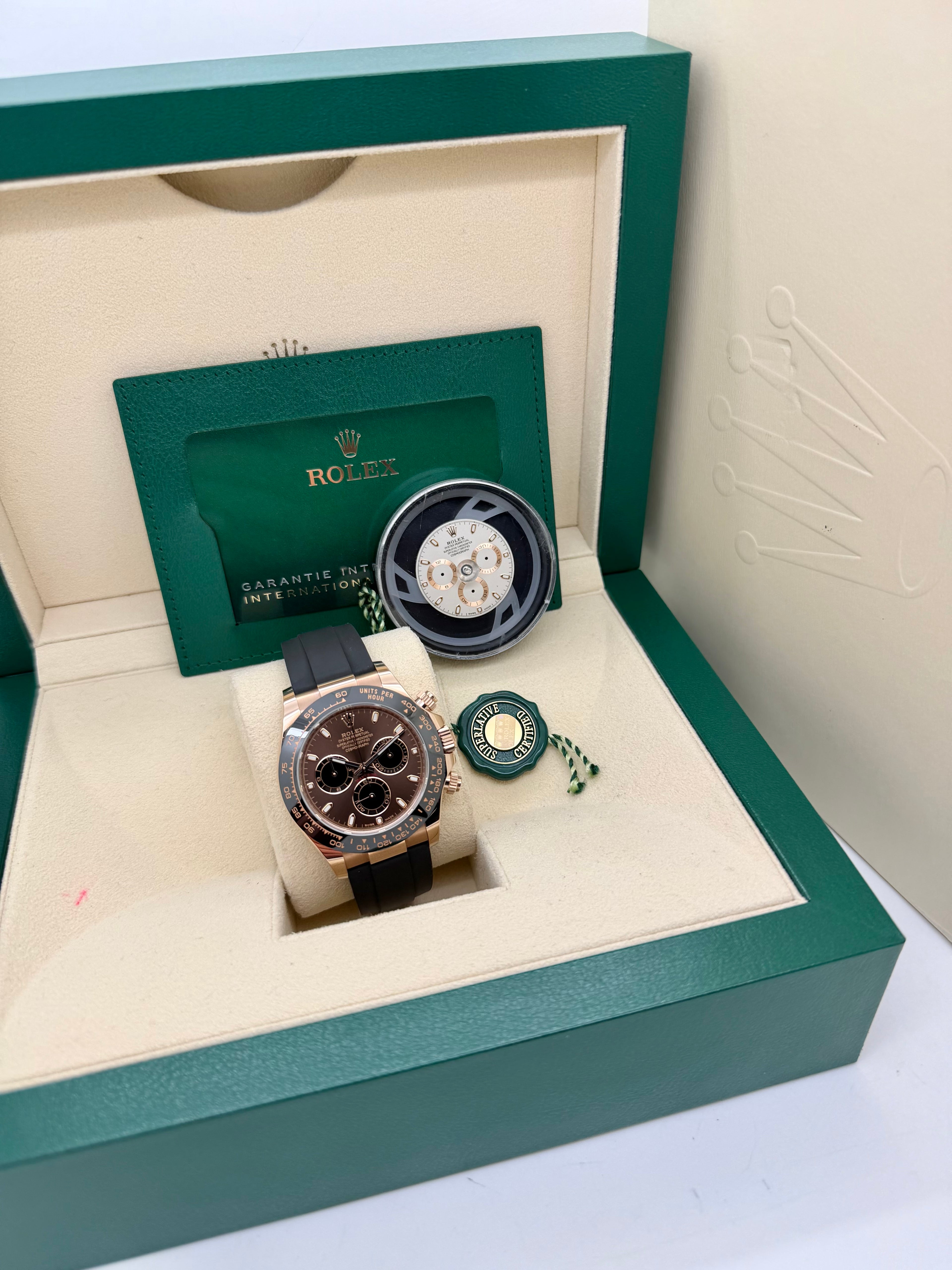 Rolex Daytona Everose Chocolate Dial 116515LN Oysterflex Full Set
