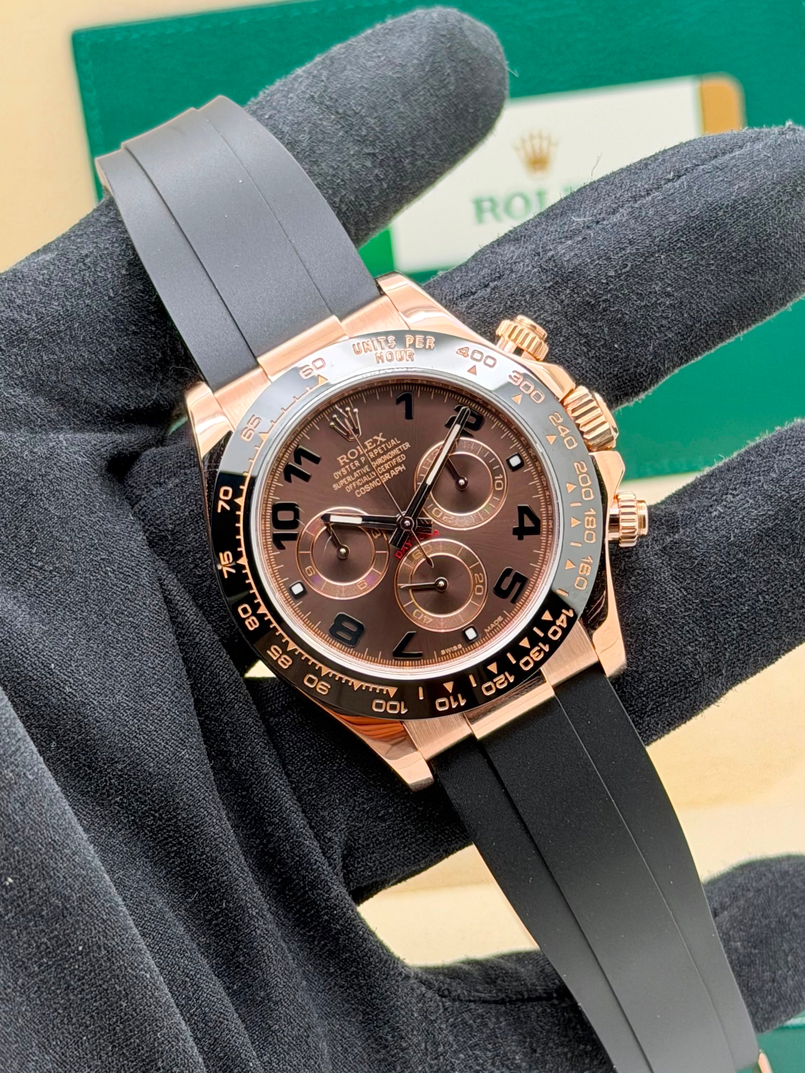 Rolex Daytona Everose Chocolate Oysterflex Ref. 116515LN Full Set