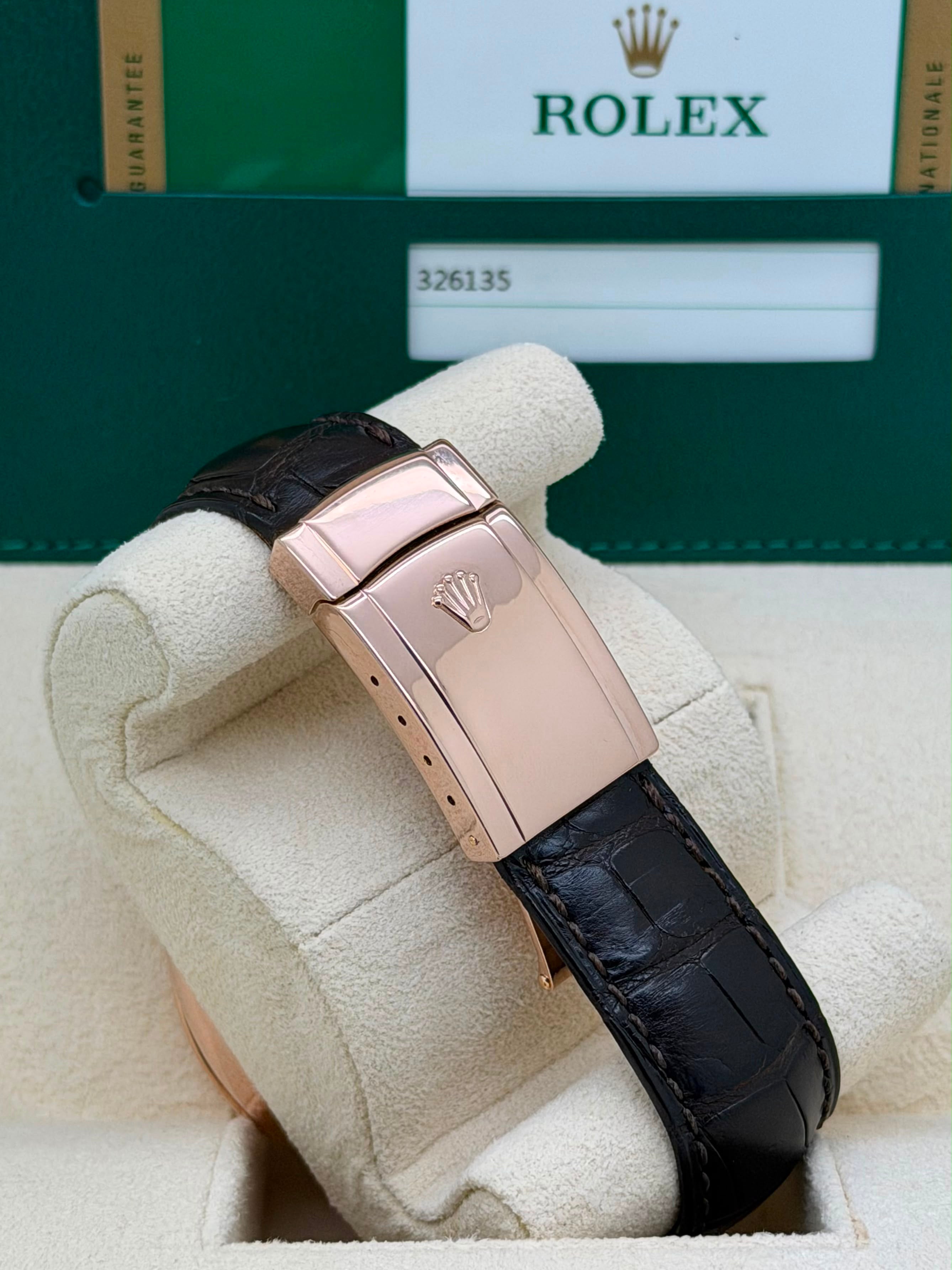 Rolex SkyDweller Everose Chocolate 326135 Full Set