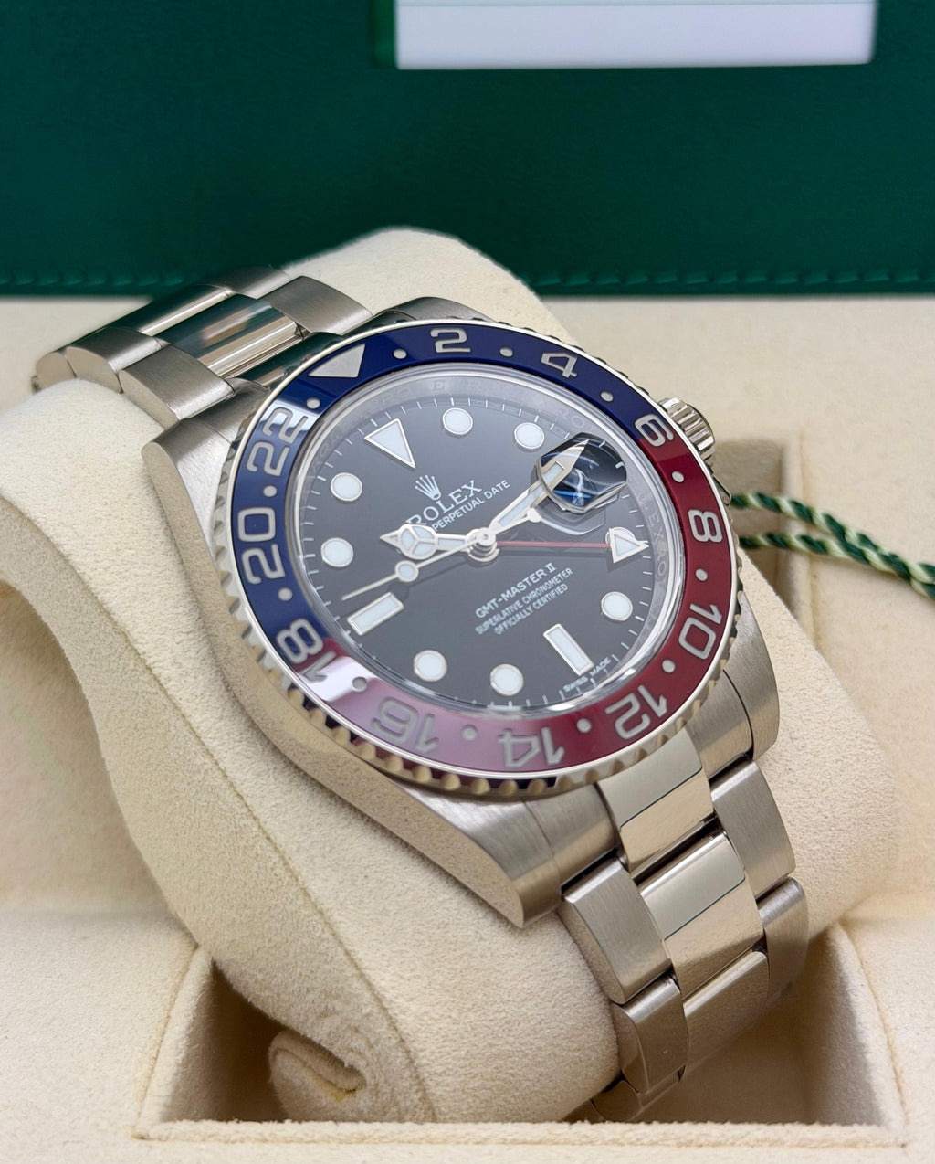 Rolex GMT Master II Pepsi  116719BLRO Oro Bianco Full Set