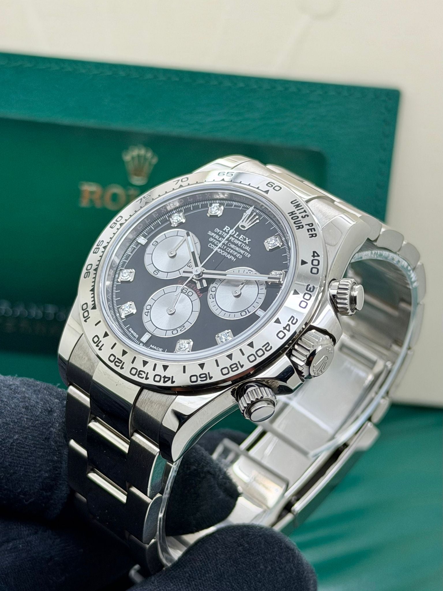Rolex Daytona 126509 White Gold 18k Nero Brilli mai lucidato