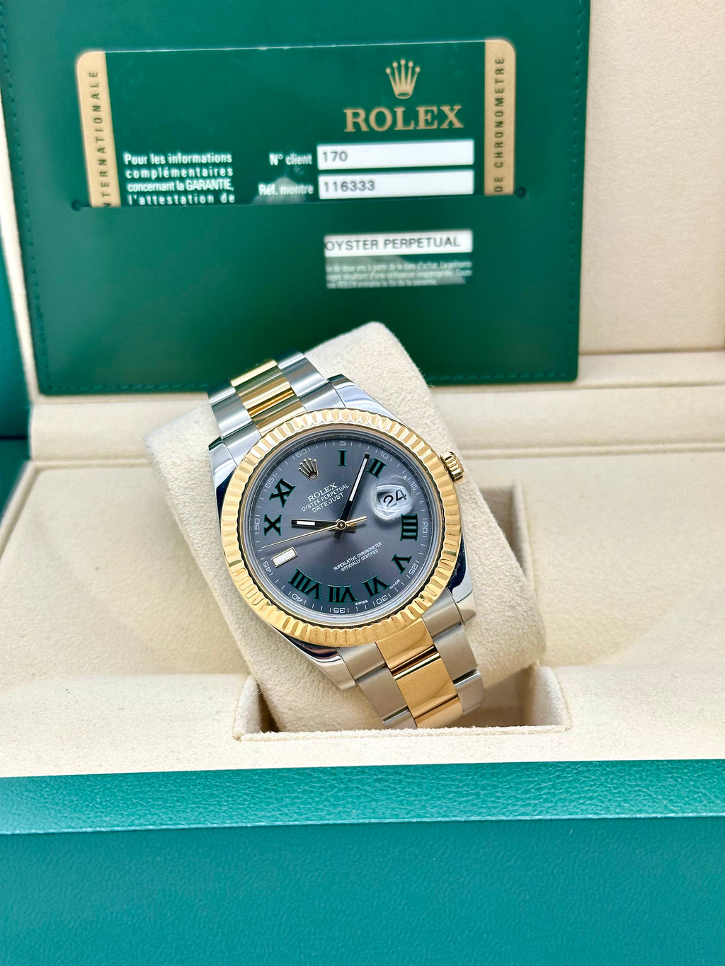 Rolex Datejust 41 Wimbledon acciaio oro