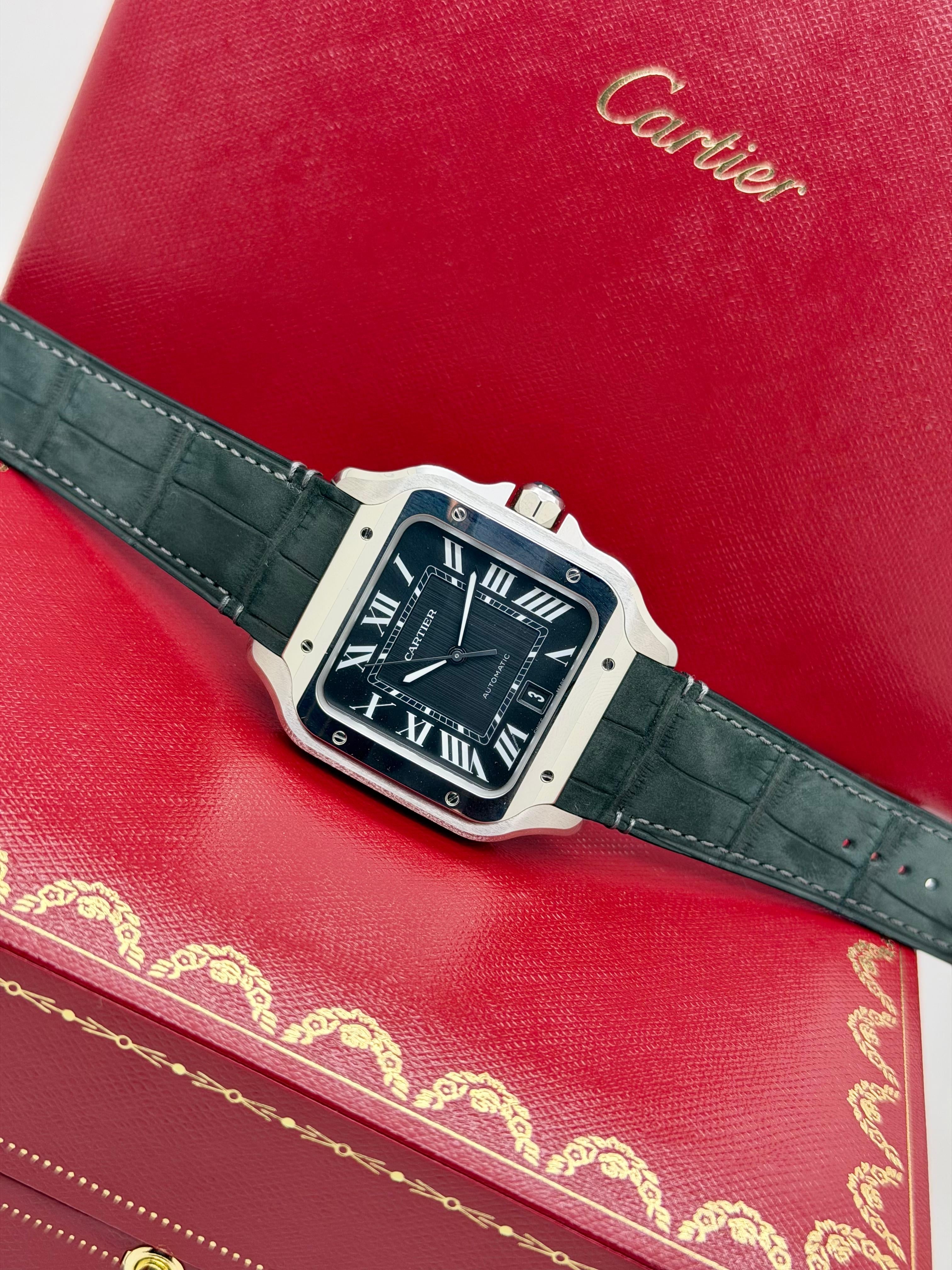 Cartier Santos Black Large Nuovo Full Set 2026 WSSA0096