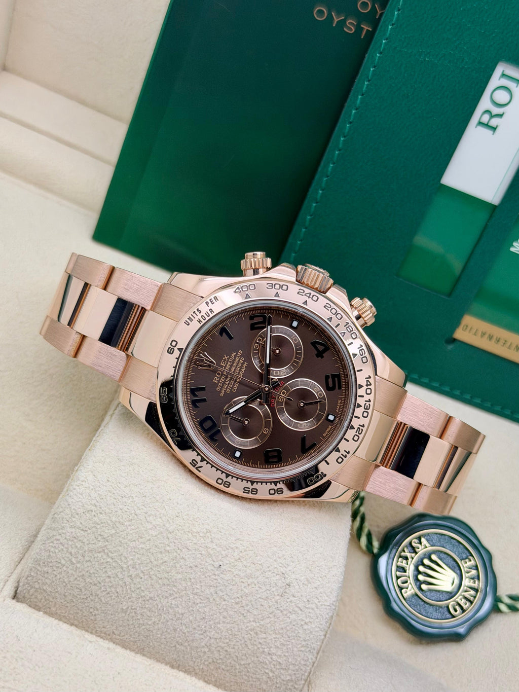 Rolex Daytona Everose Chocolate Dial 116505 Full Set