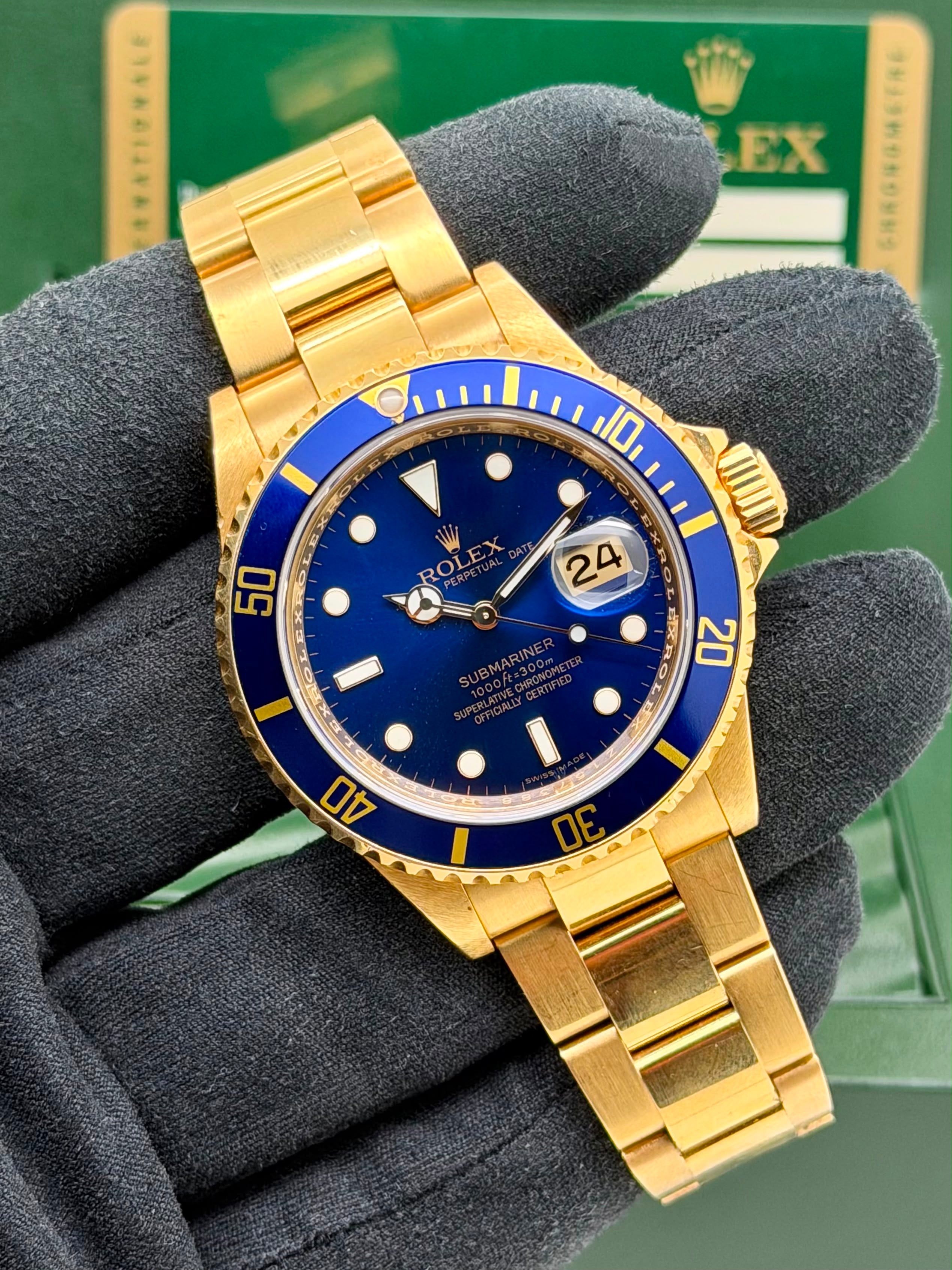 Rolex Submariner Date 16618 Oro 18K Full Set