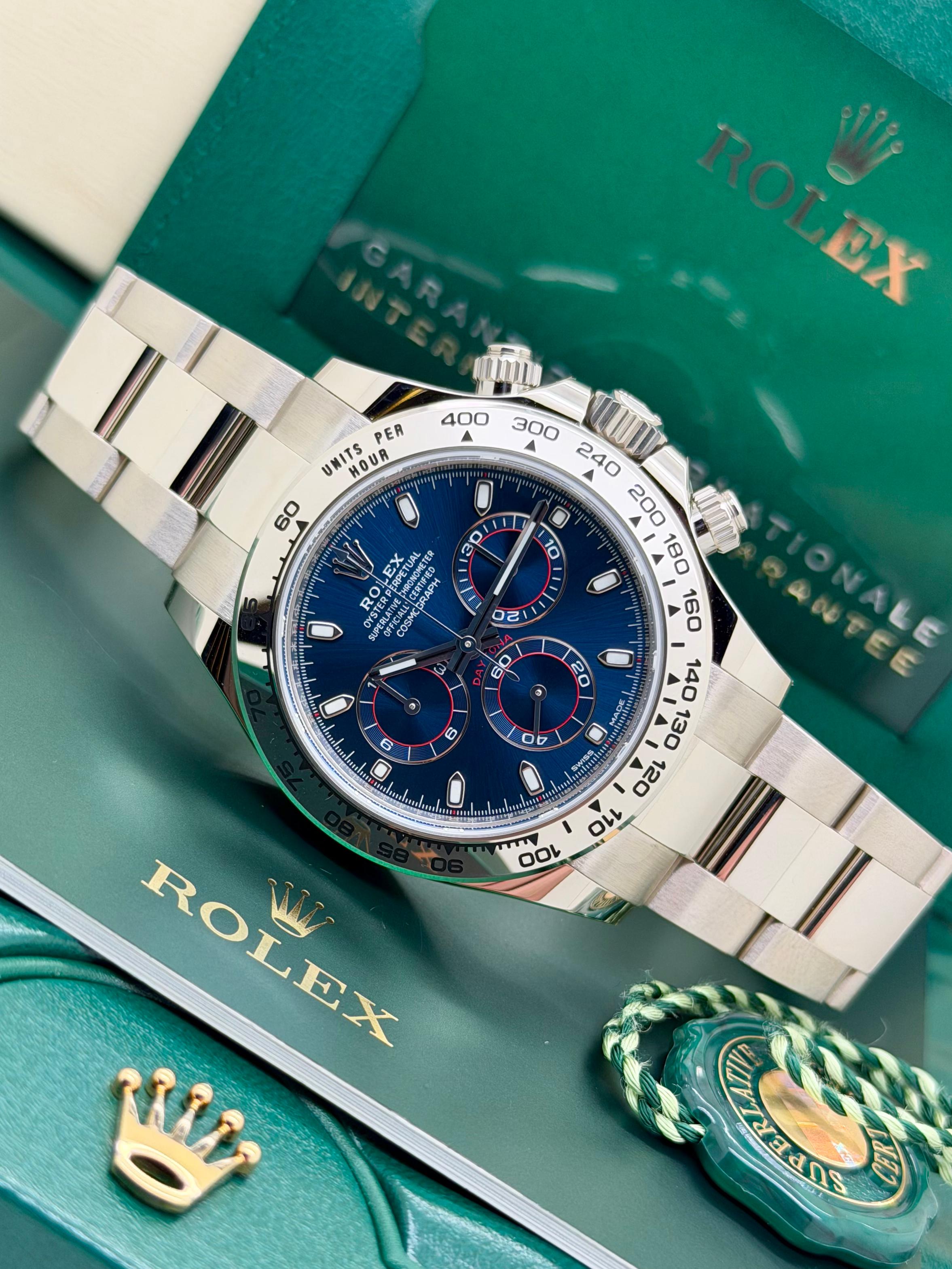 Rolex Daytona 116509 Full Set Dial Blu Nuovo