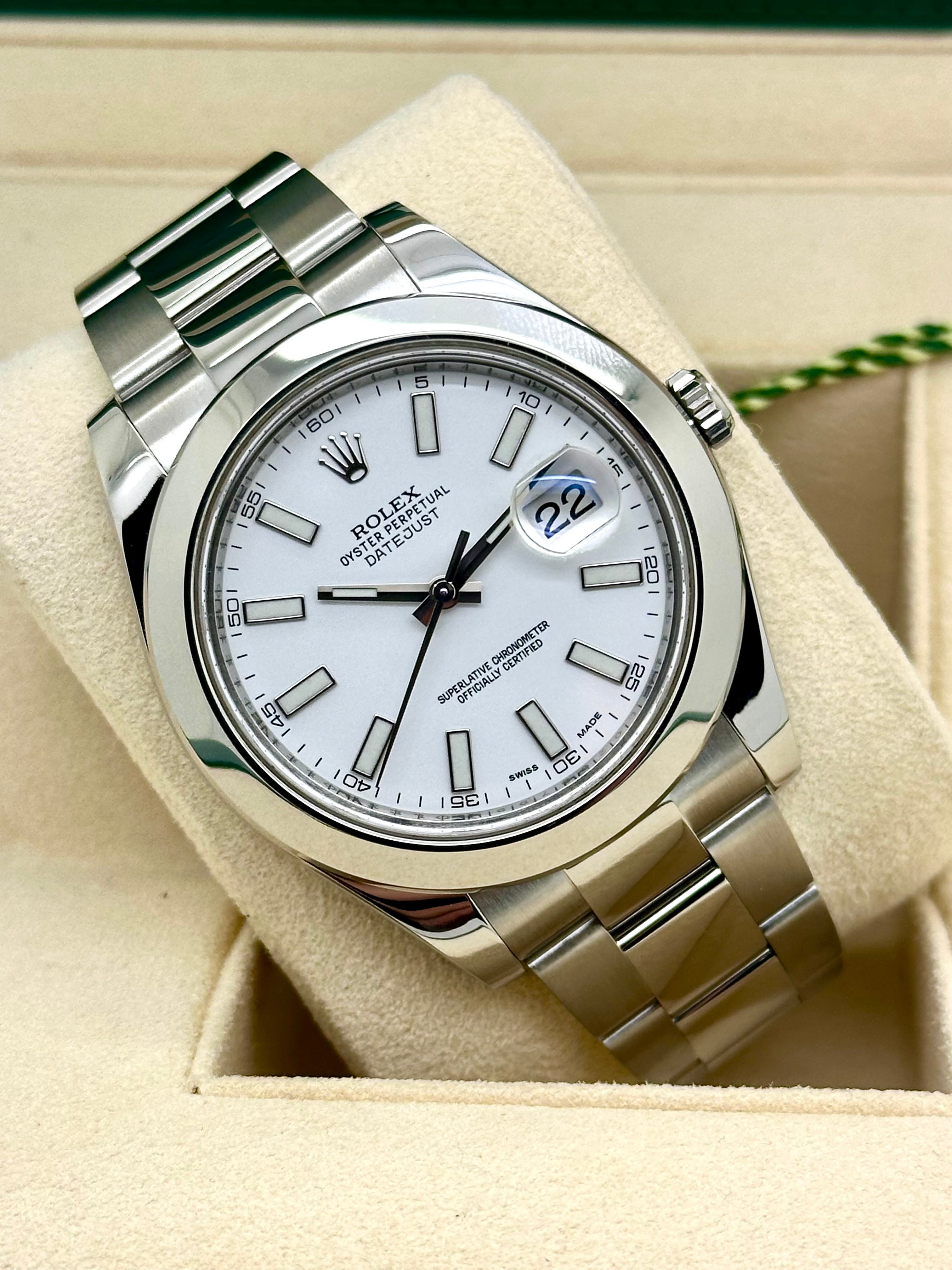 Rolex Datejust 41 dial Bianco