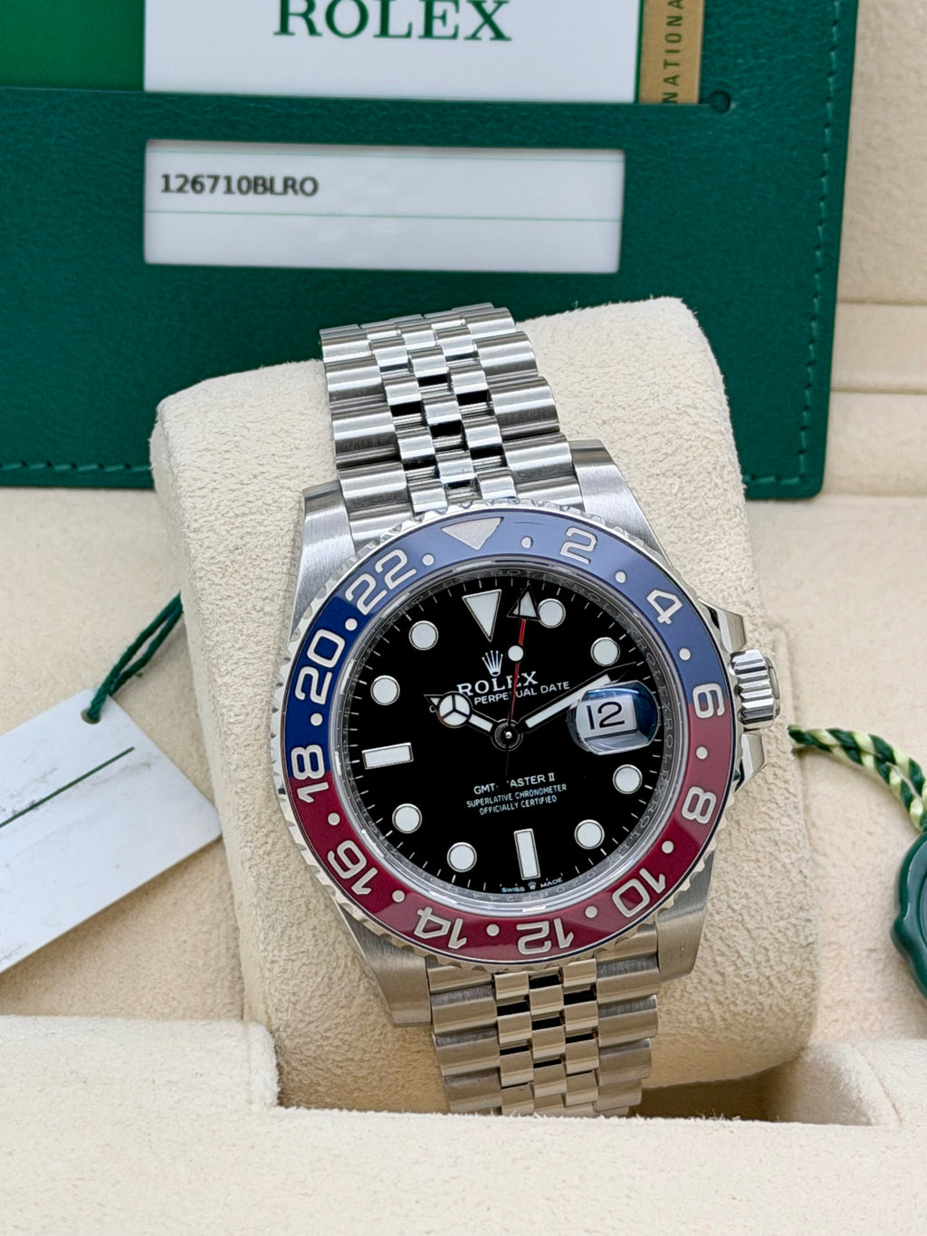 Rolex GMT Master II Pepsi Jubilee 126710BLRO MK1 Full Set