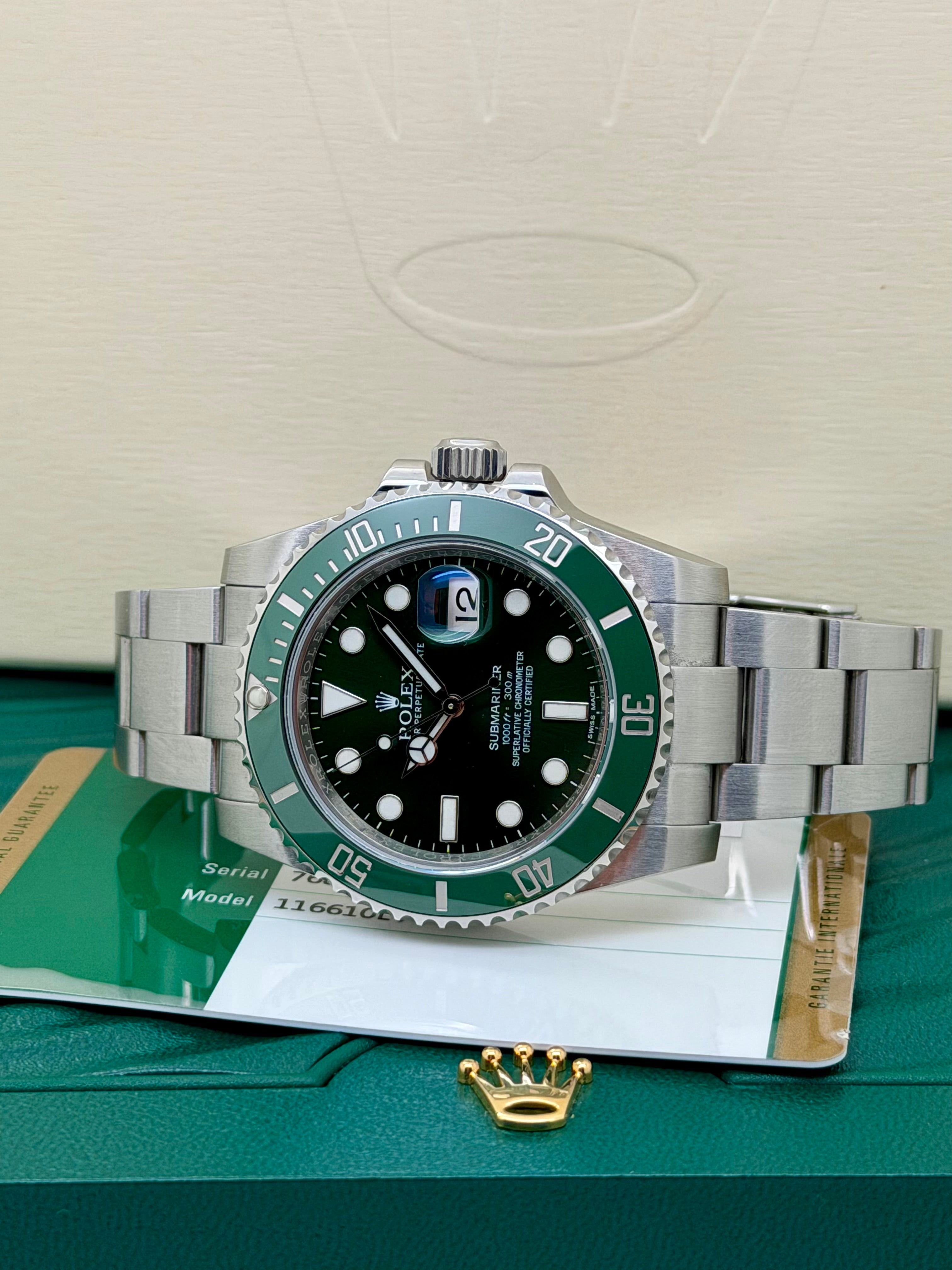 Rolex Submariner Date Hulk 116610LV Full Set