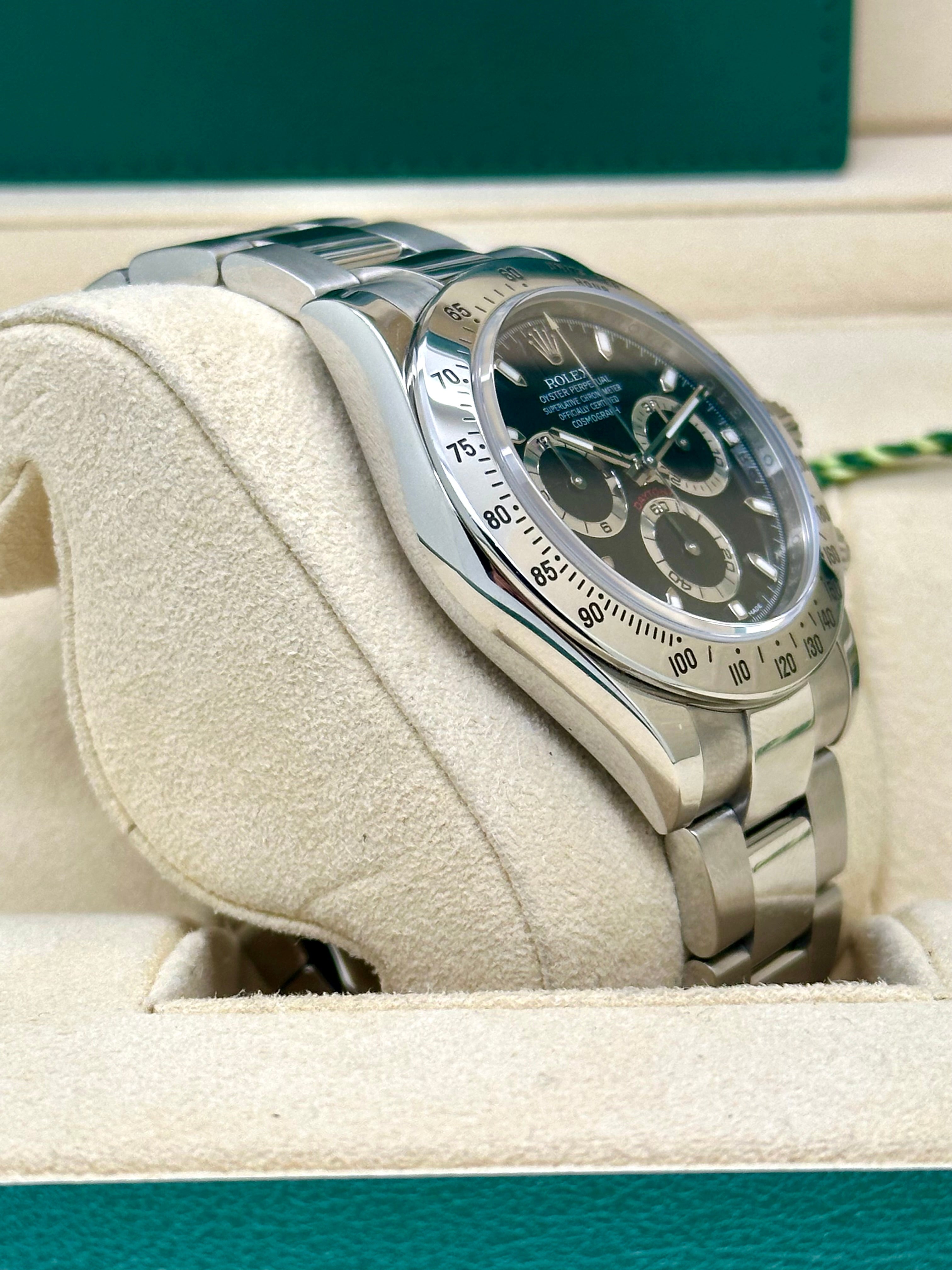 Rolex Daytona acciaio Dial nero Superluminova