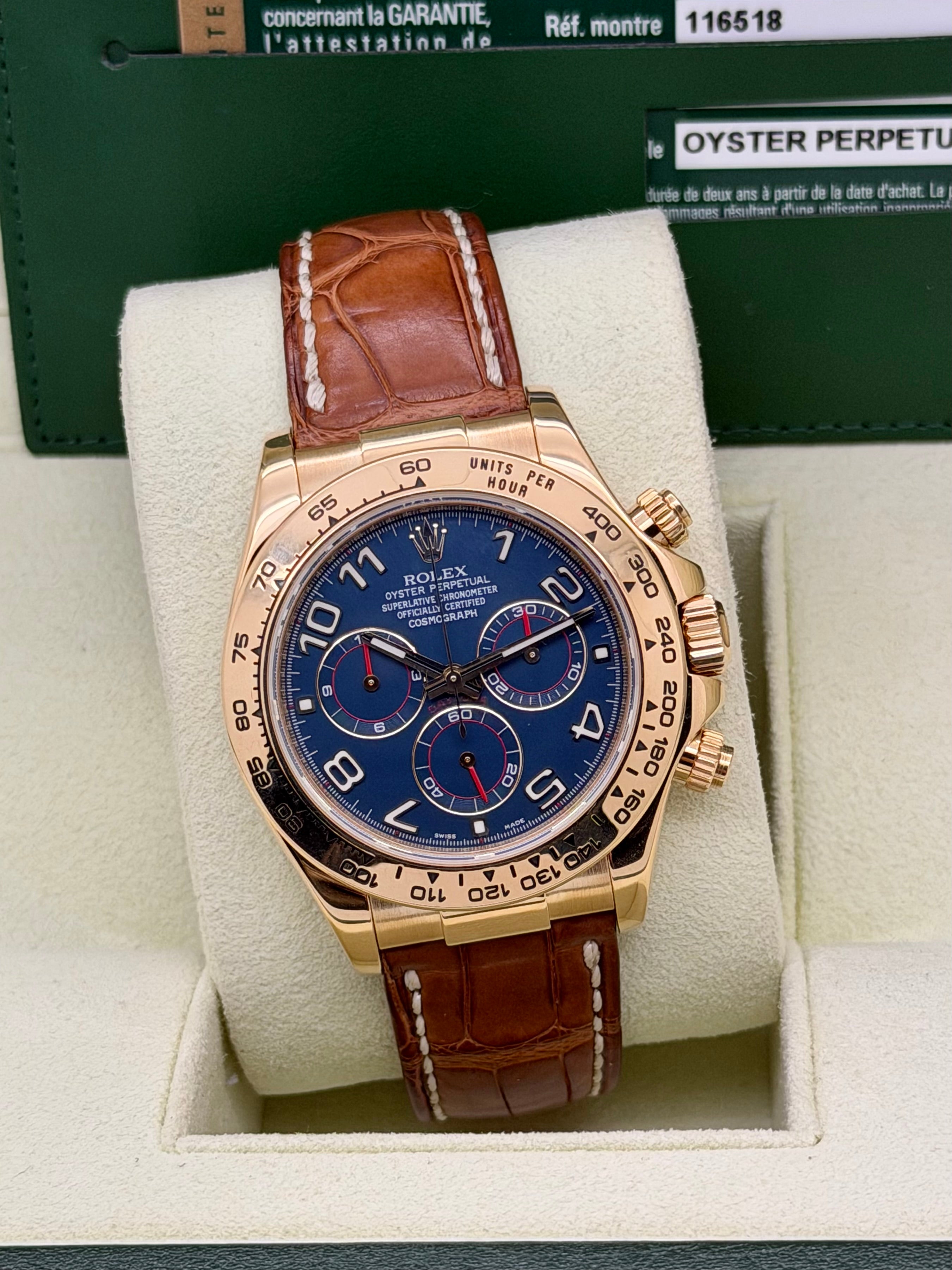 Rolex Daytona Oro 18k 116518 Full Set Racing Dial