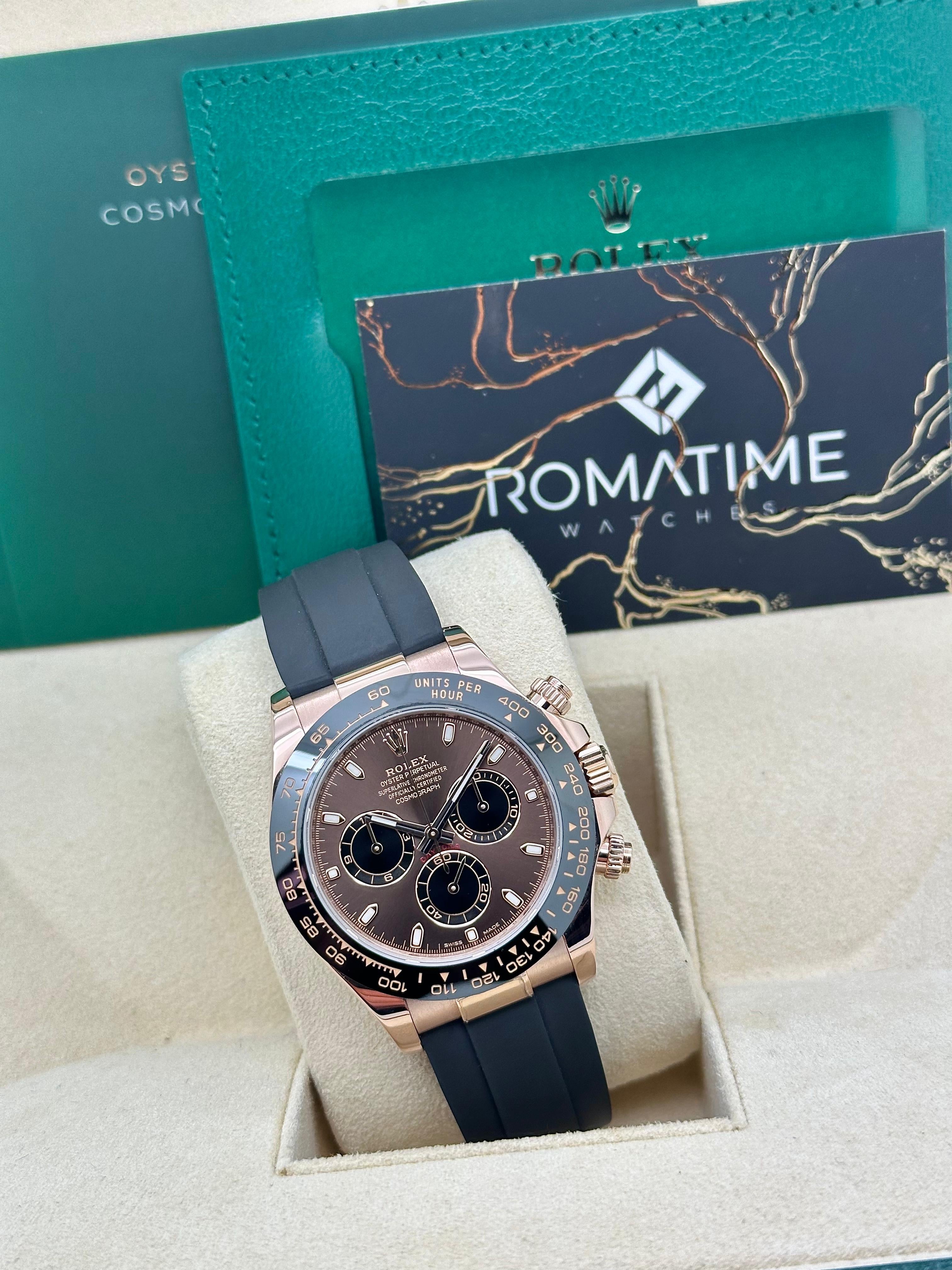 Rolex Daytona Everose Oysterflex Chocolate