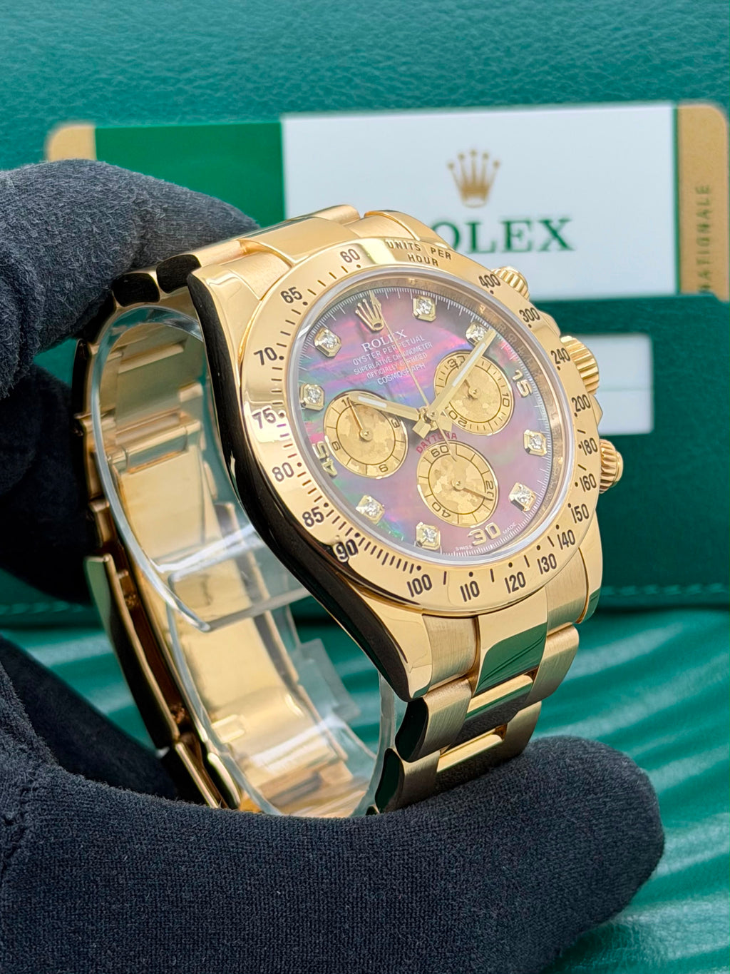 Rolex Daytona 116528 Gold Crystal Full Set
