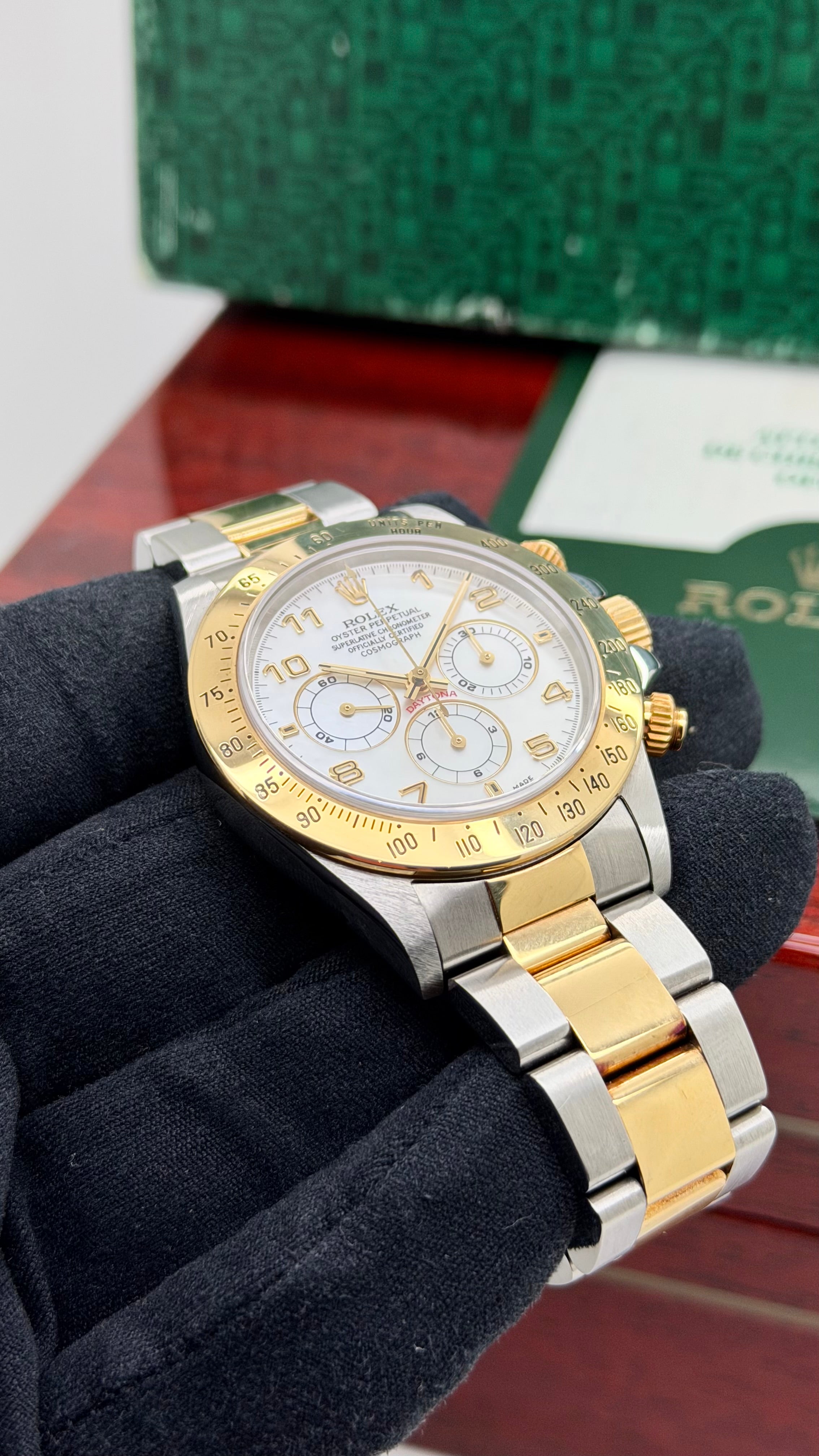 Rolex Daytona Zenith 16523 Mop Dial Full Set