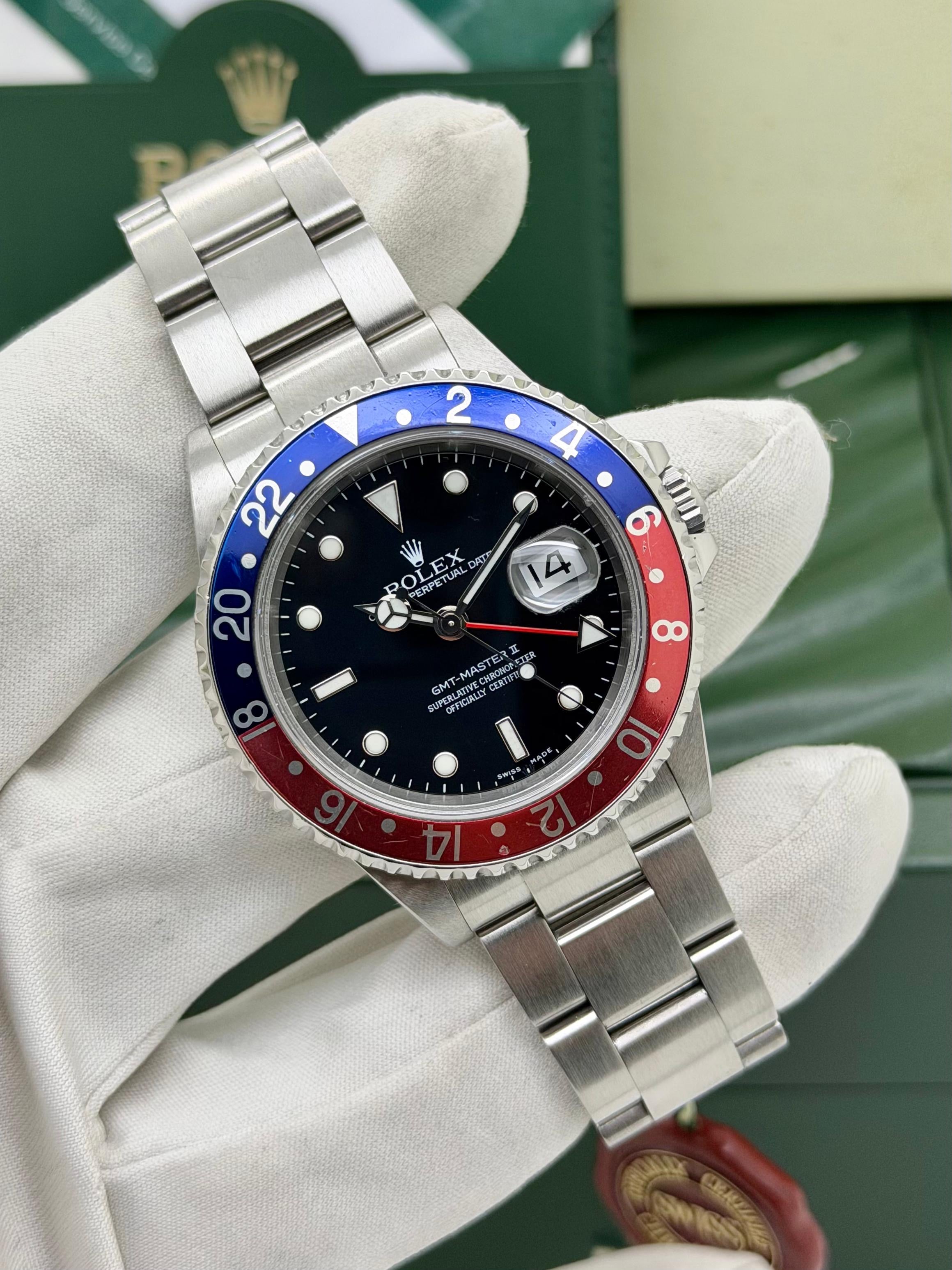 Rolex GMT Master II Pepsi 16710 Full Set