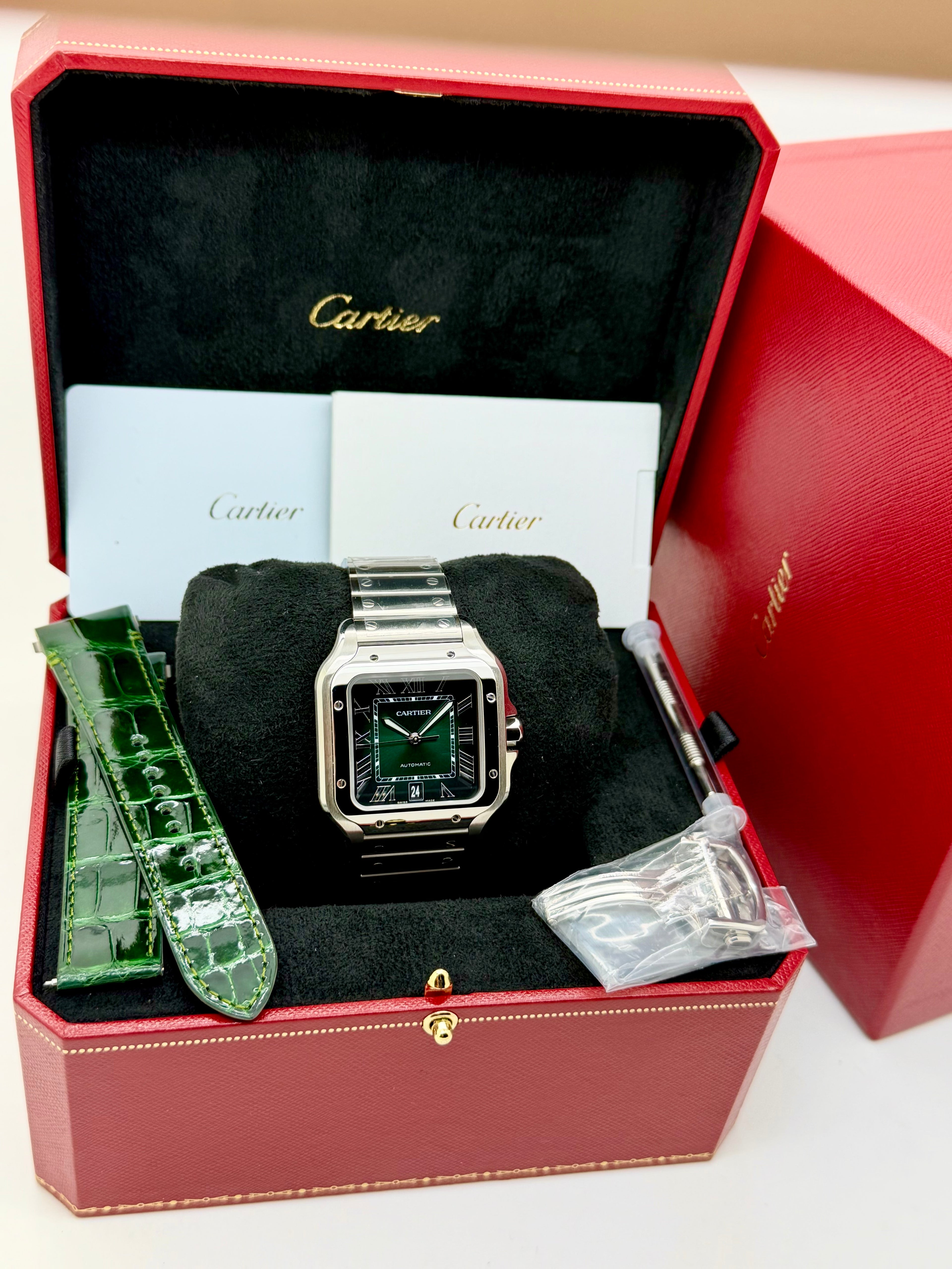 Cartier Santos Green Large Nuovo Full Set 2025