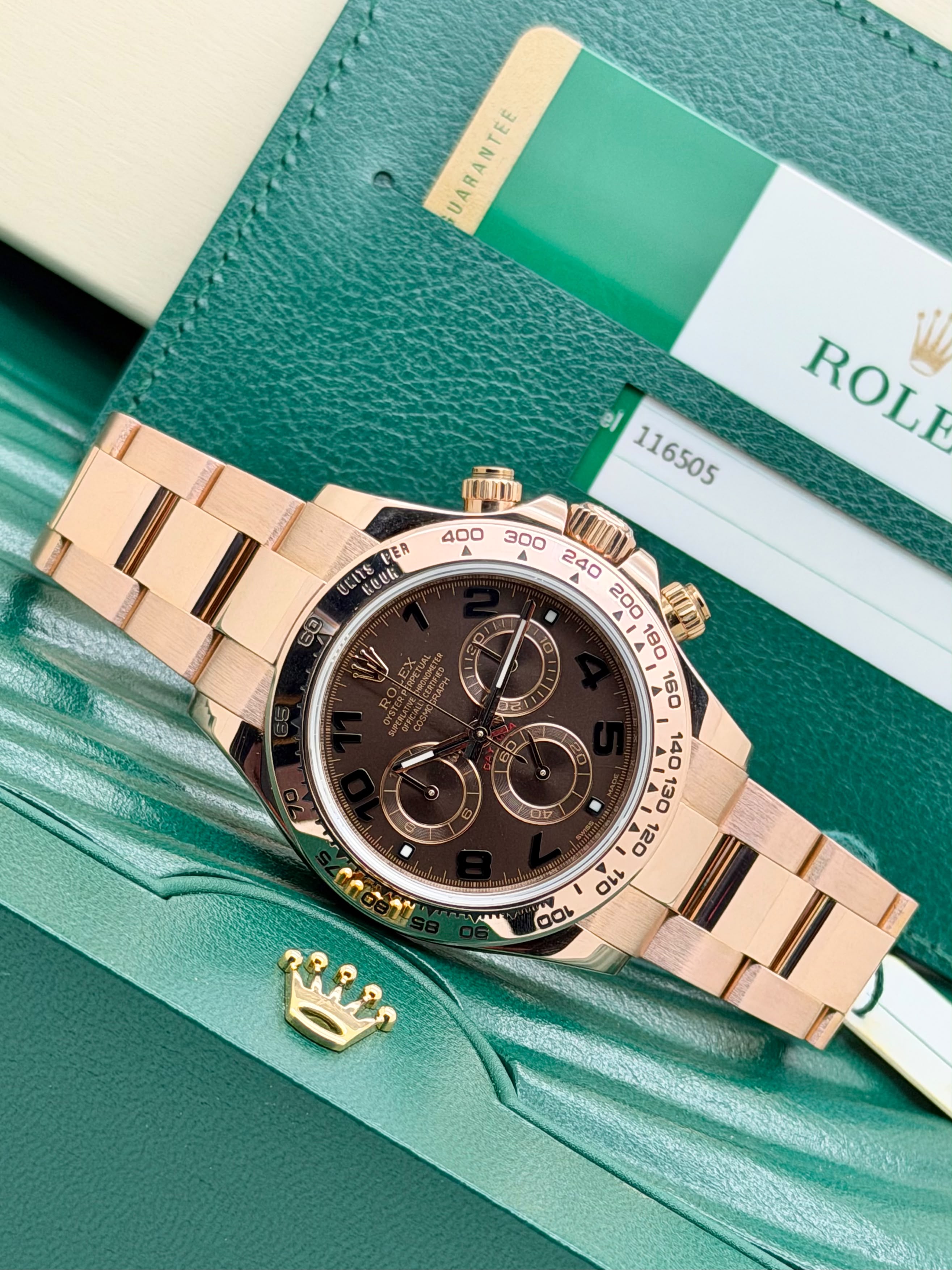 Rolex Daytona Everose 116505 Chocolate Dial Arabic