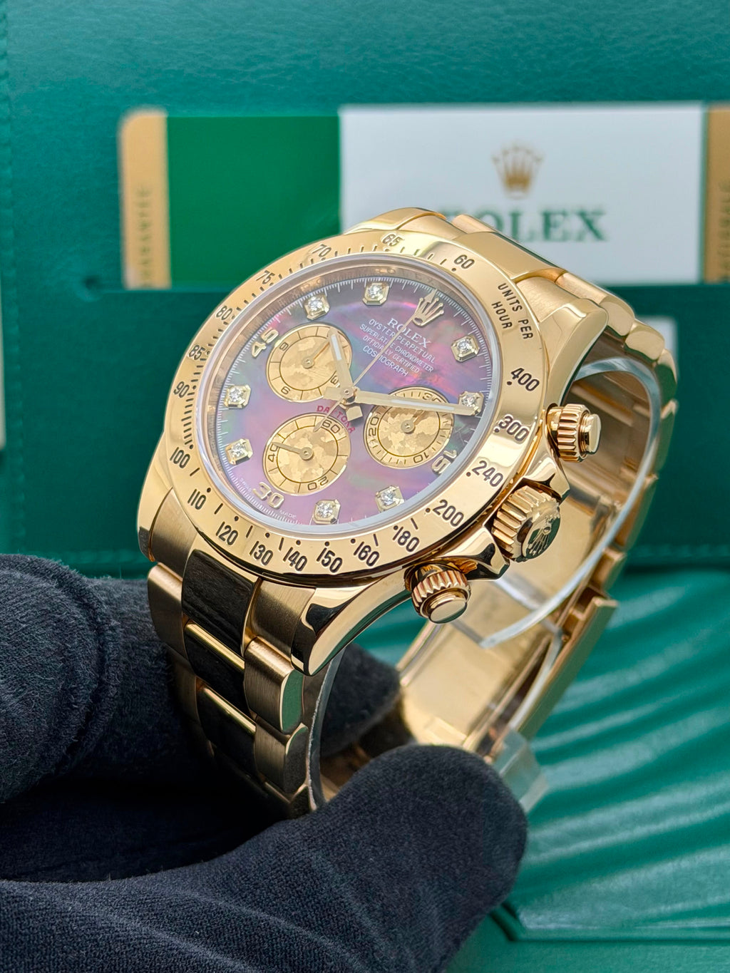 Rolex Daytona 116528 Gold Crystal Full Set