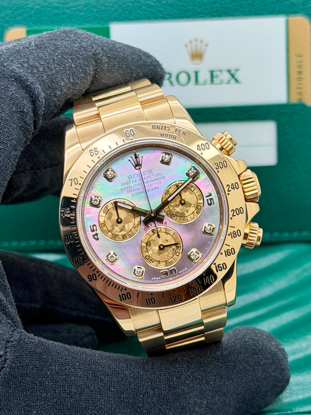 Rolex Daytona 116528 Gold Crystal Full Set
