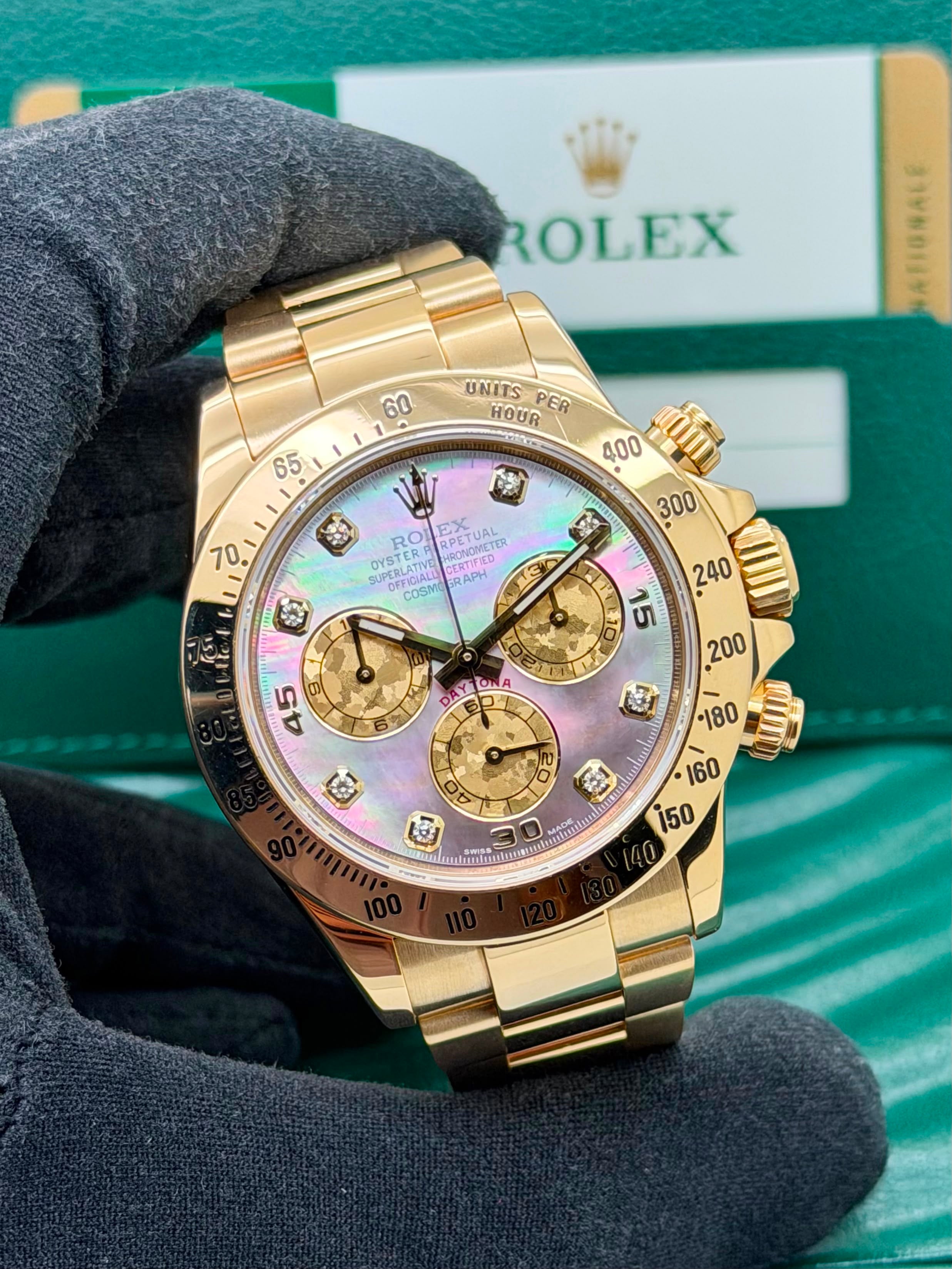 Rolex Daytona 116528 Gold Crystal Full Set