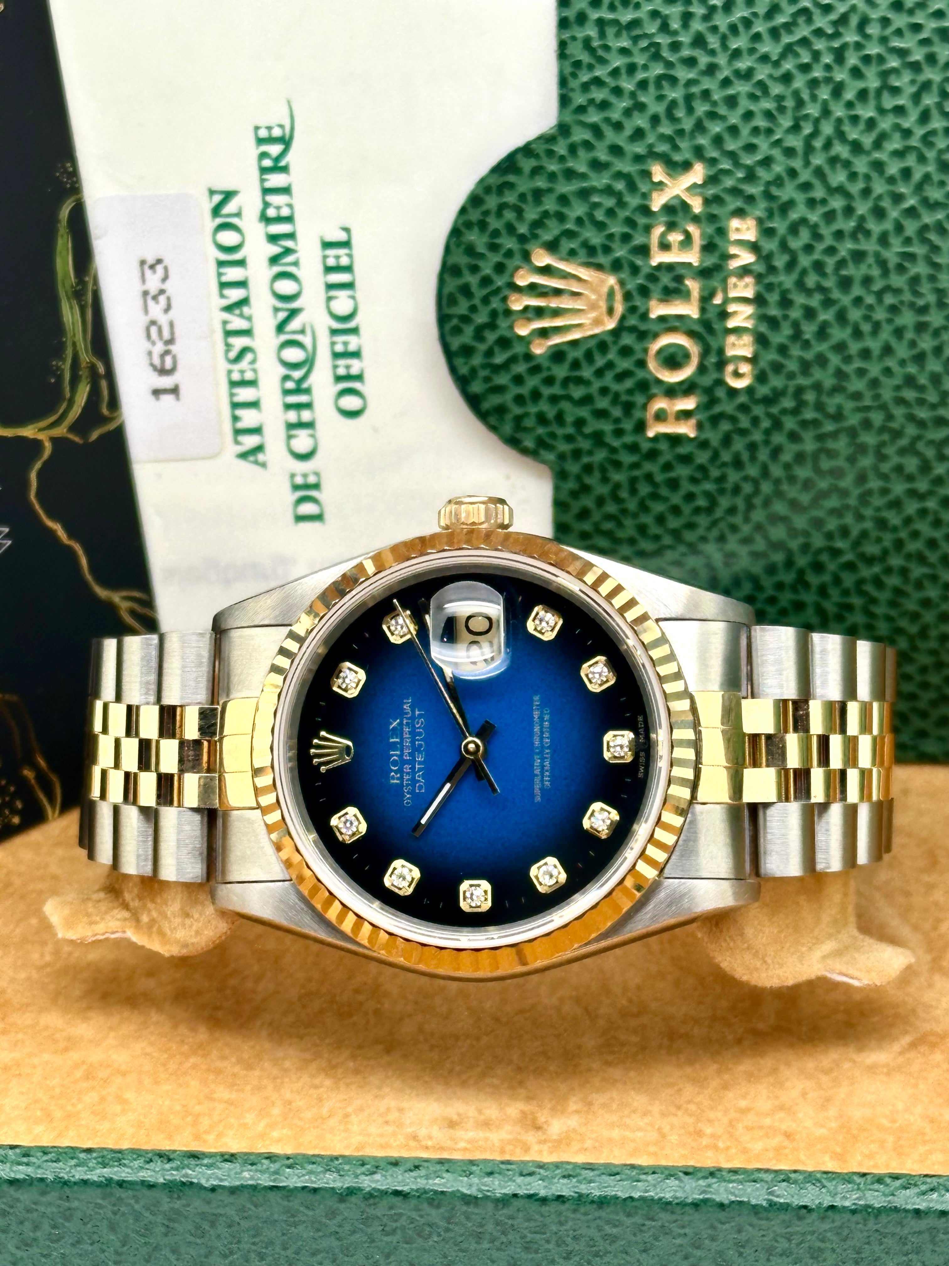 Rolex Datejust 36 acciaio oro Dial Degradée Diamanti