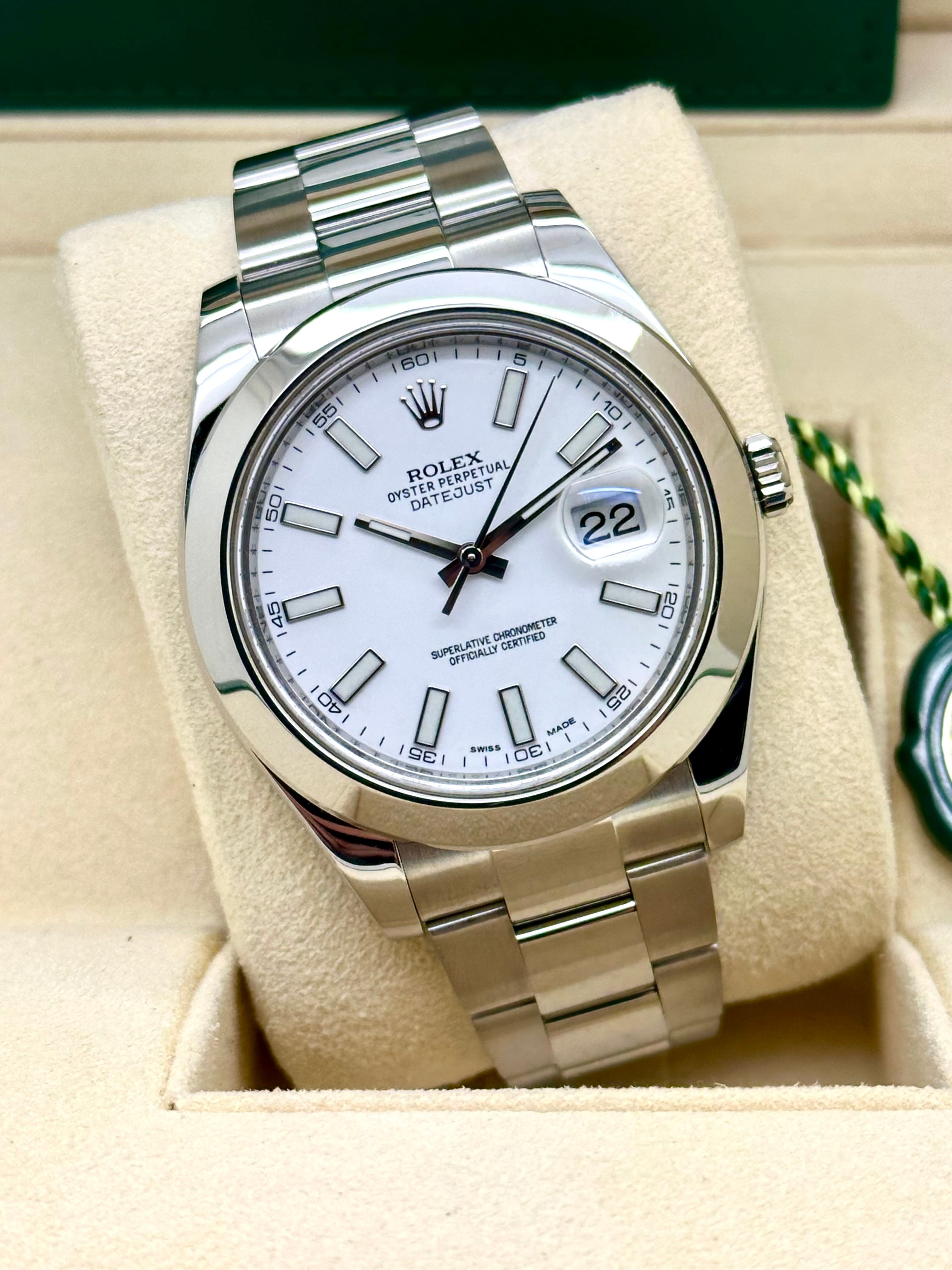 Rolex Datejust 41 dial Bianco