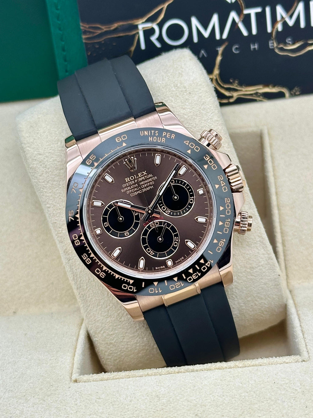 Rolex Daytona Everose Oysterflex Chocolate