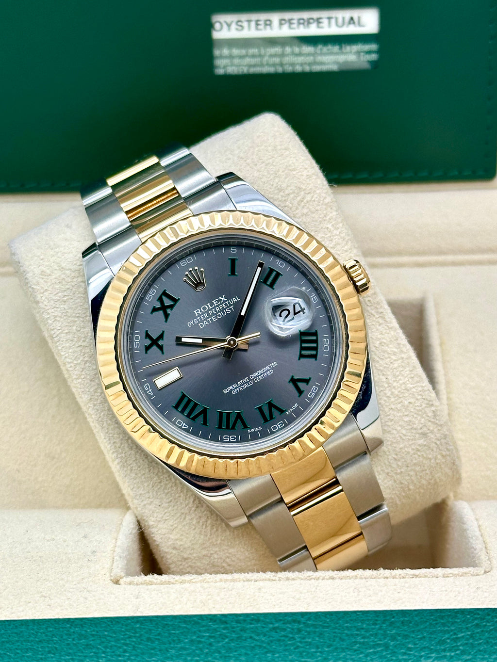 Rolex Datejust 41 Wimbledon acciaio oro