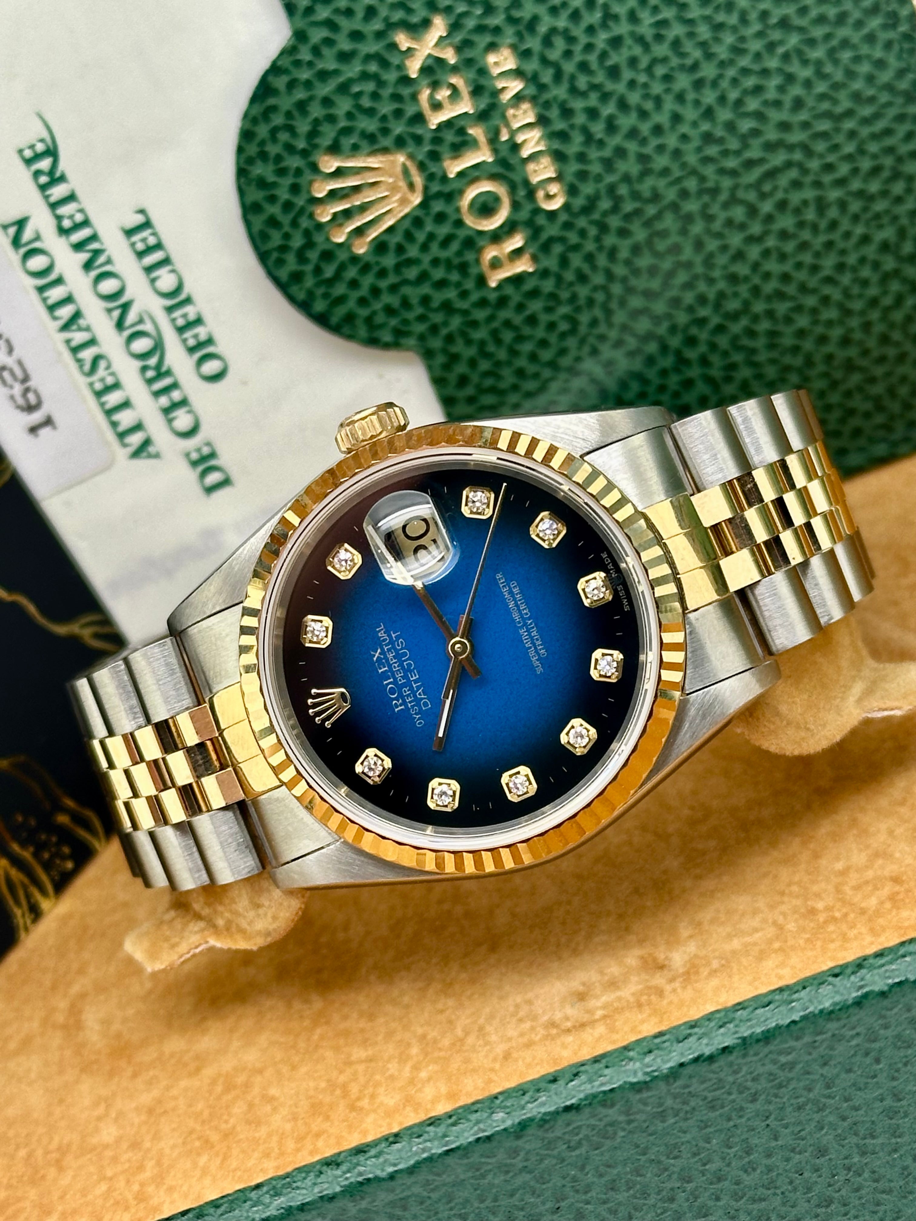 Rolex Datejust 36 acciaio oro Dial Degradée Diamanti