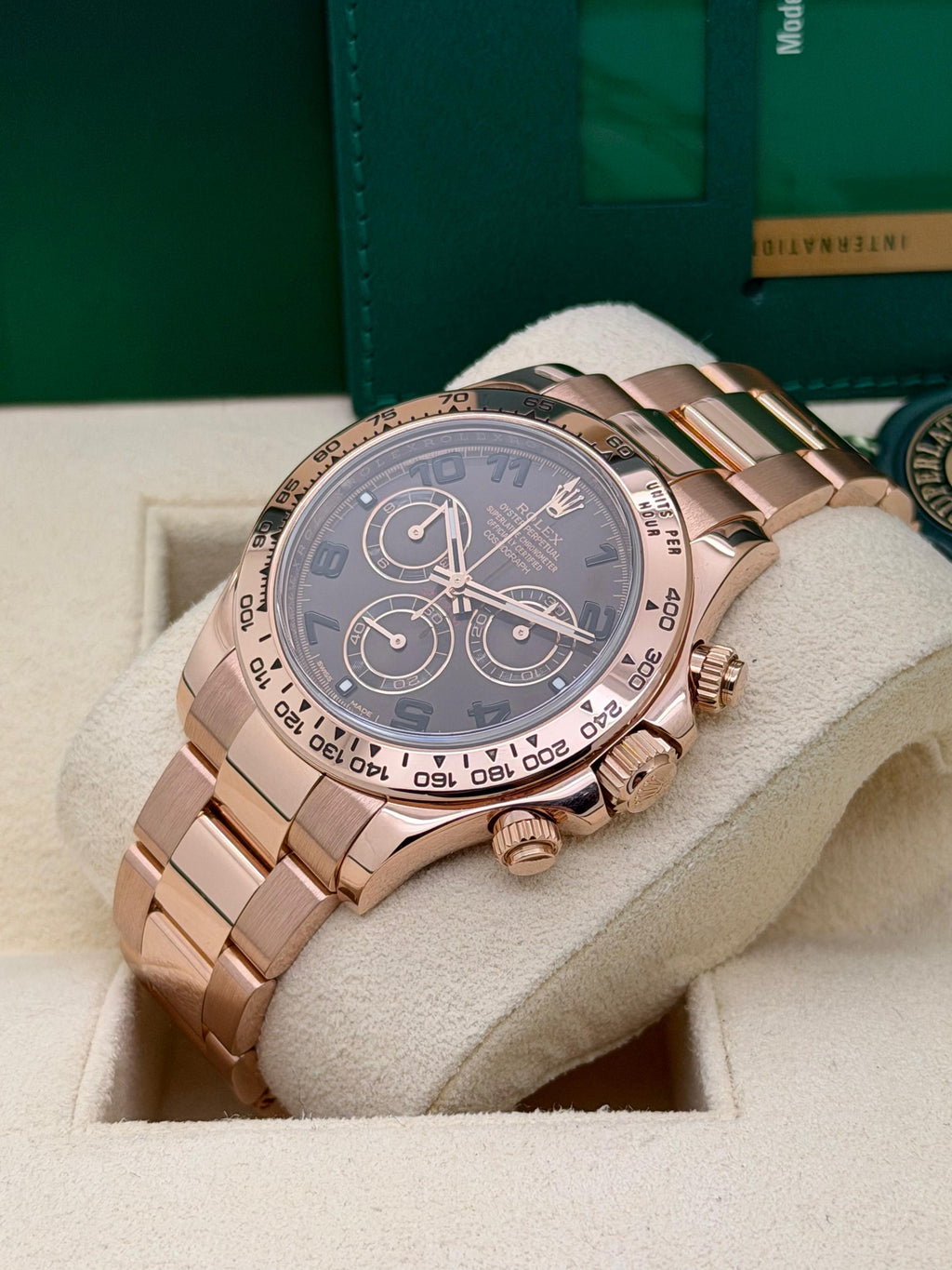 Rolex Daytona Everose Chocolate Dial 116505 Full Set