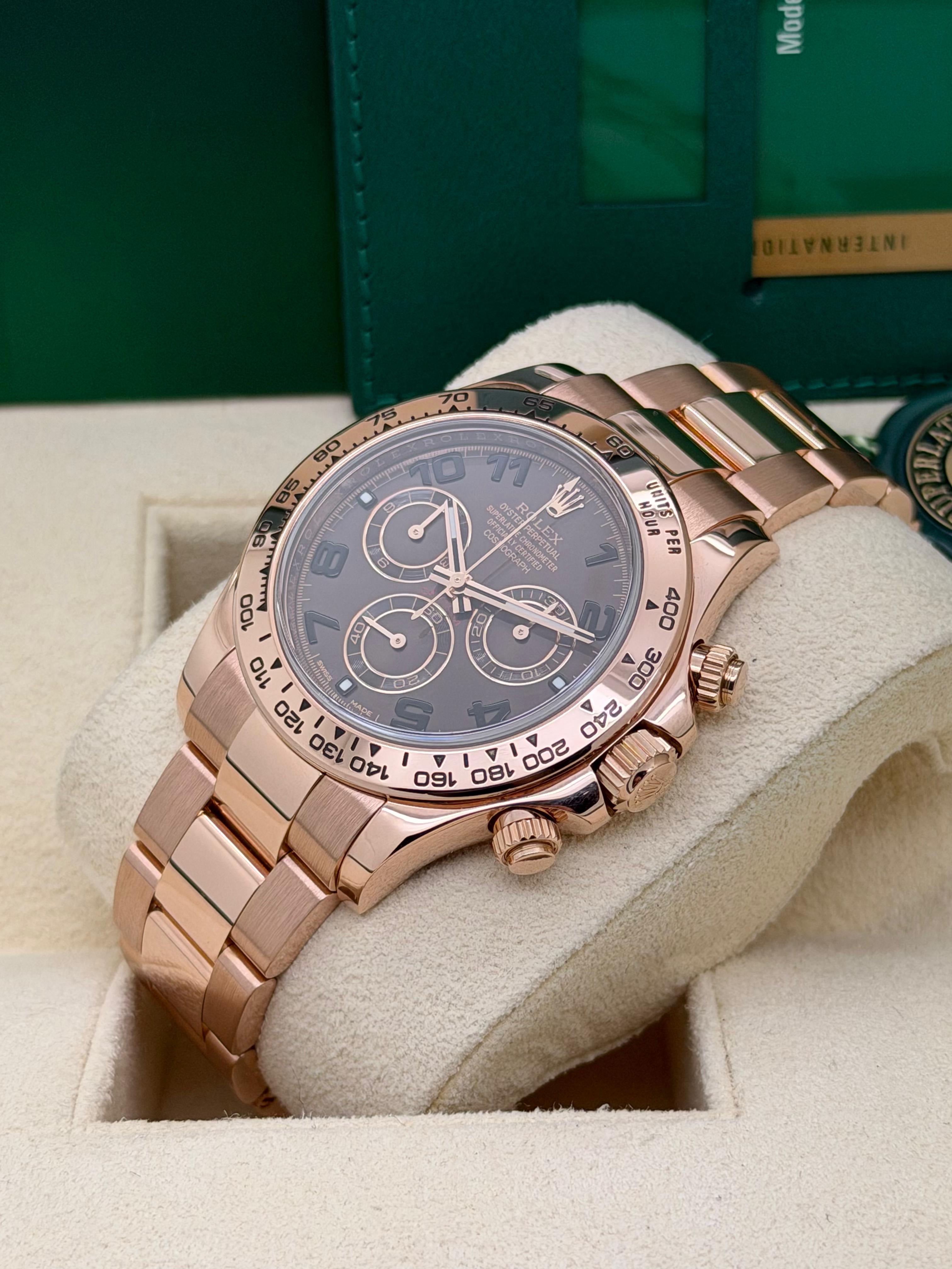 Rolex Daytona Everose Chocolate Dial 116505 Full Set