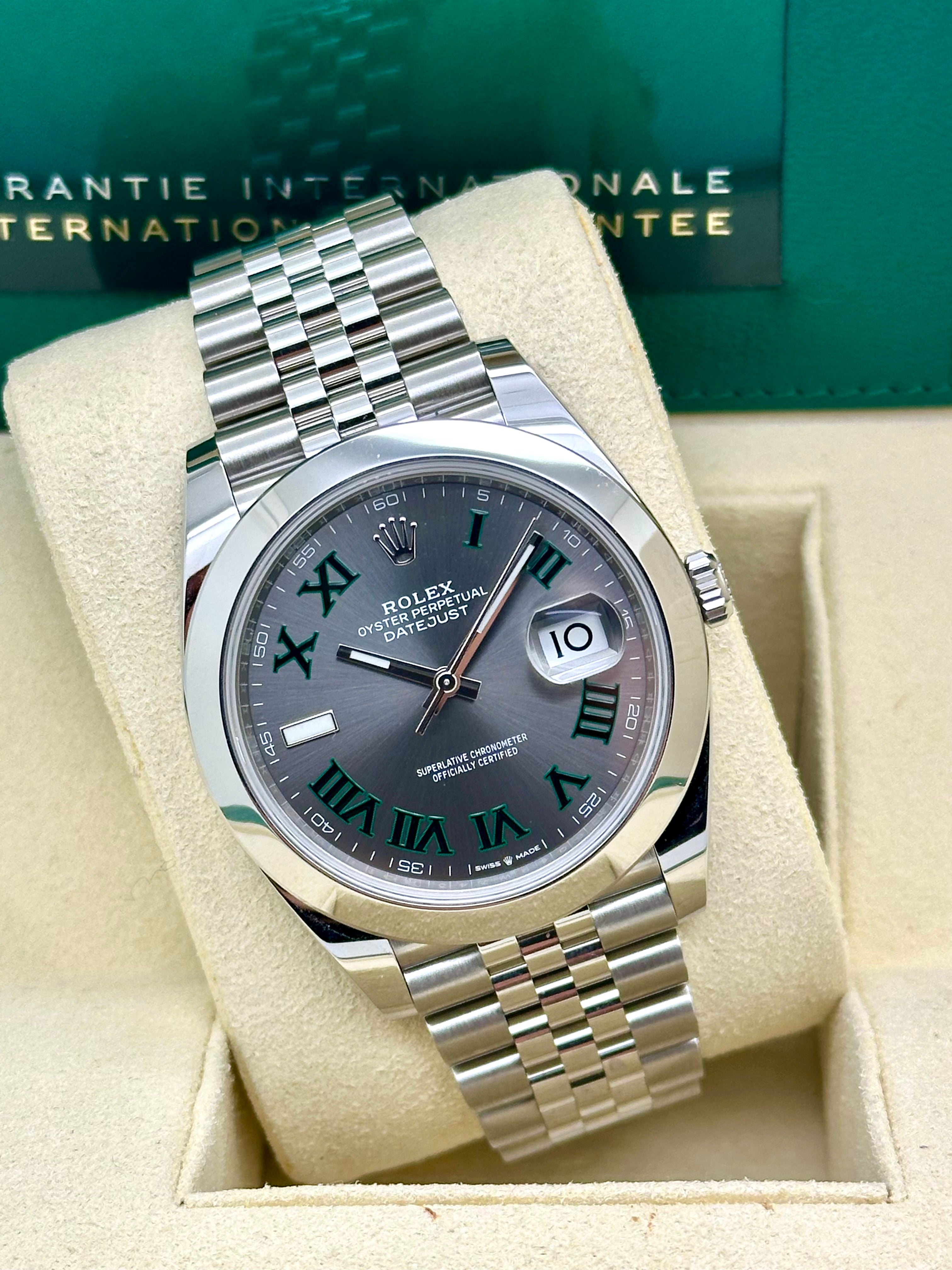 Rolex Datejust 41 Wimbledon 126300 Full Set