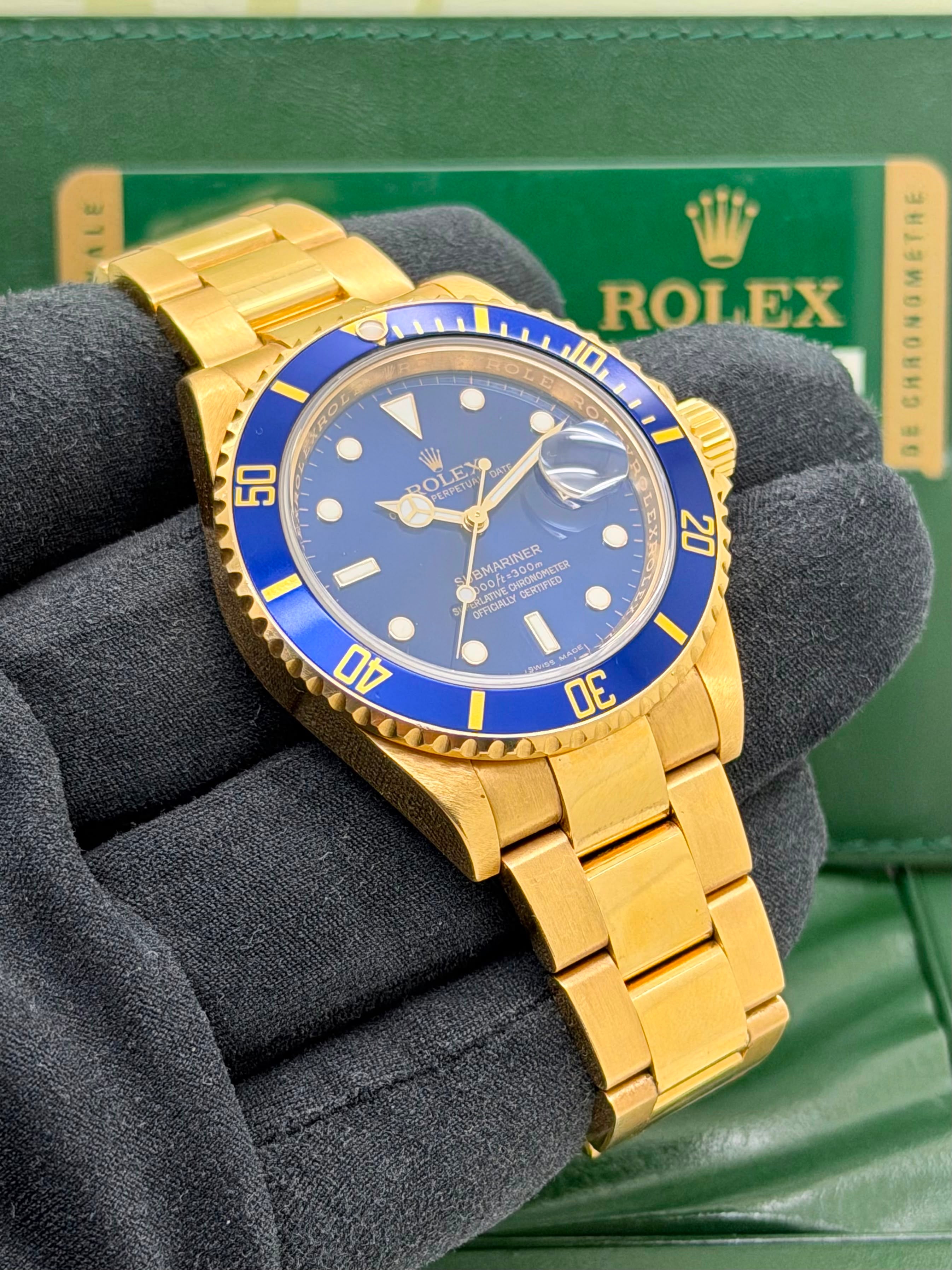 Rolex Submariner Date 16618 Oro 18K Full Set