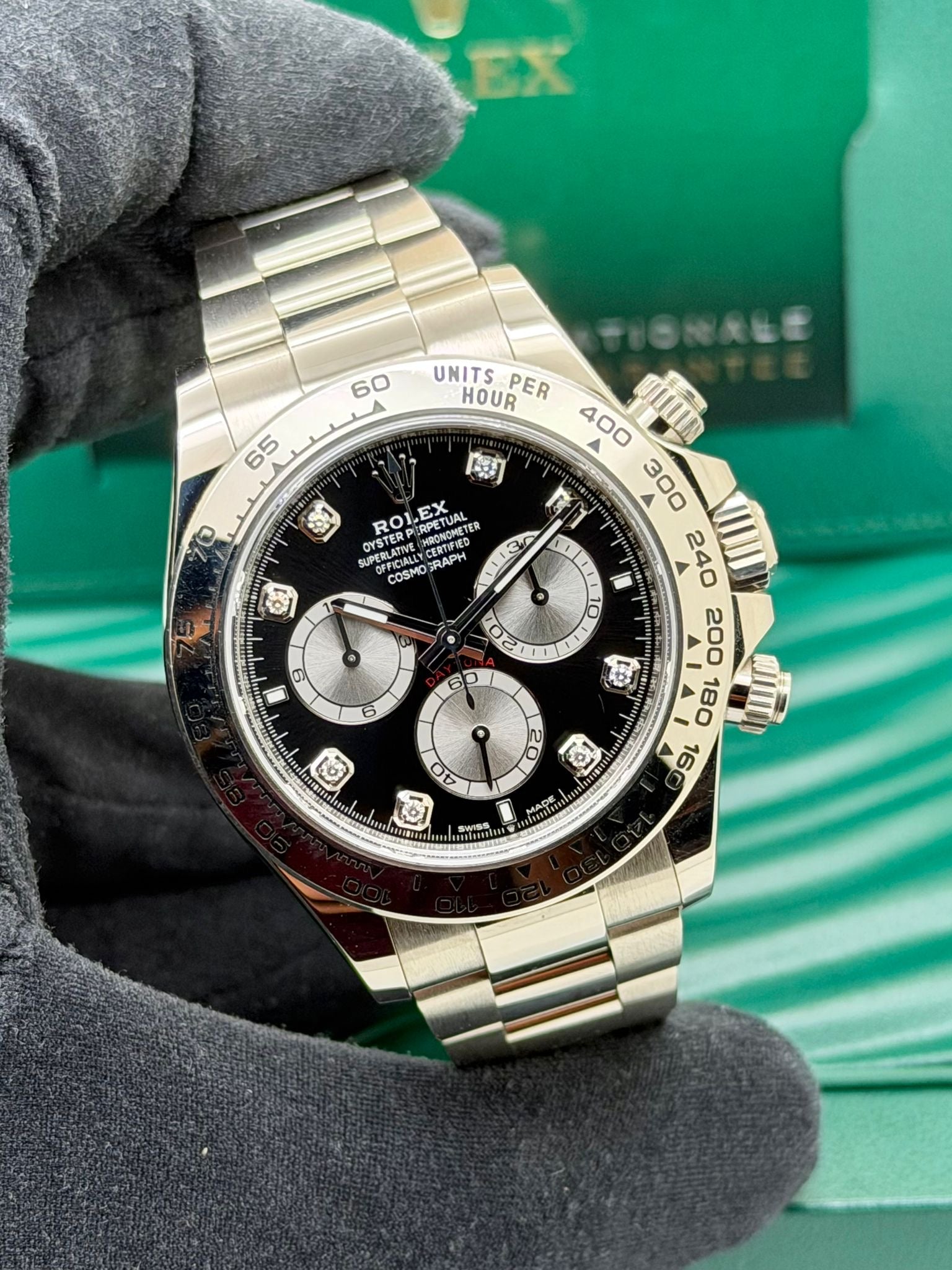 Rolex Daytona 126509 White Gold 18k Nero Brilli mai lucidato