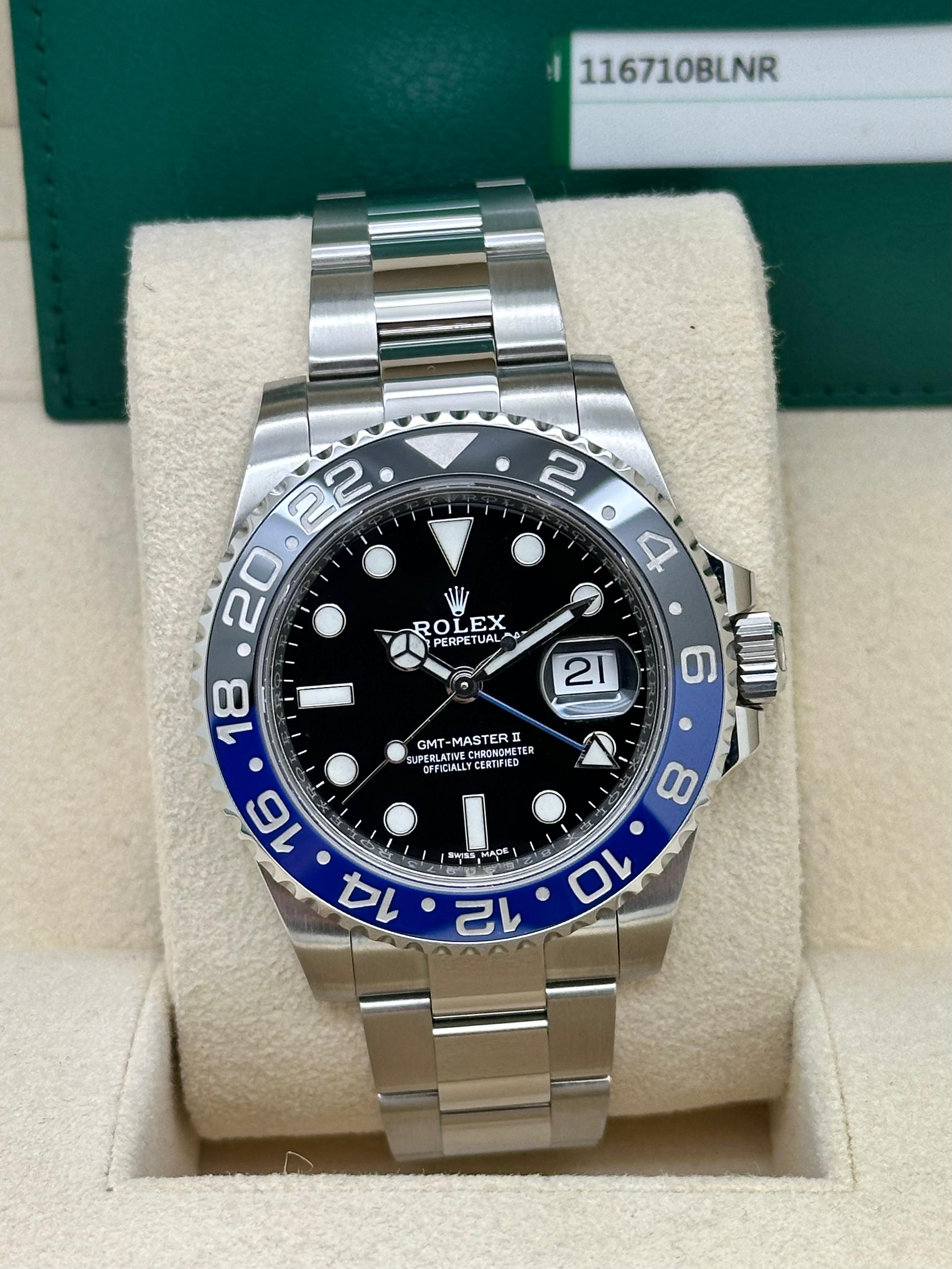Rolex GMT Master II Batman 116710BLNR Full Set